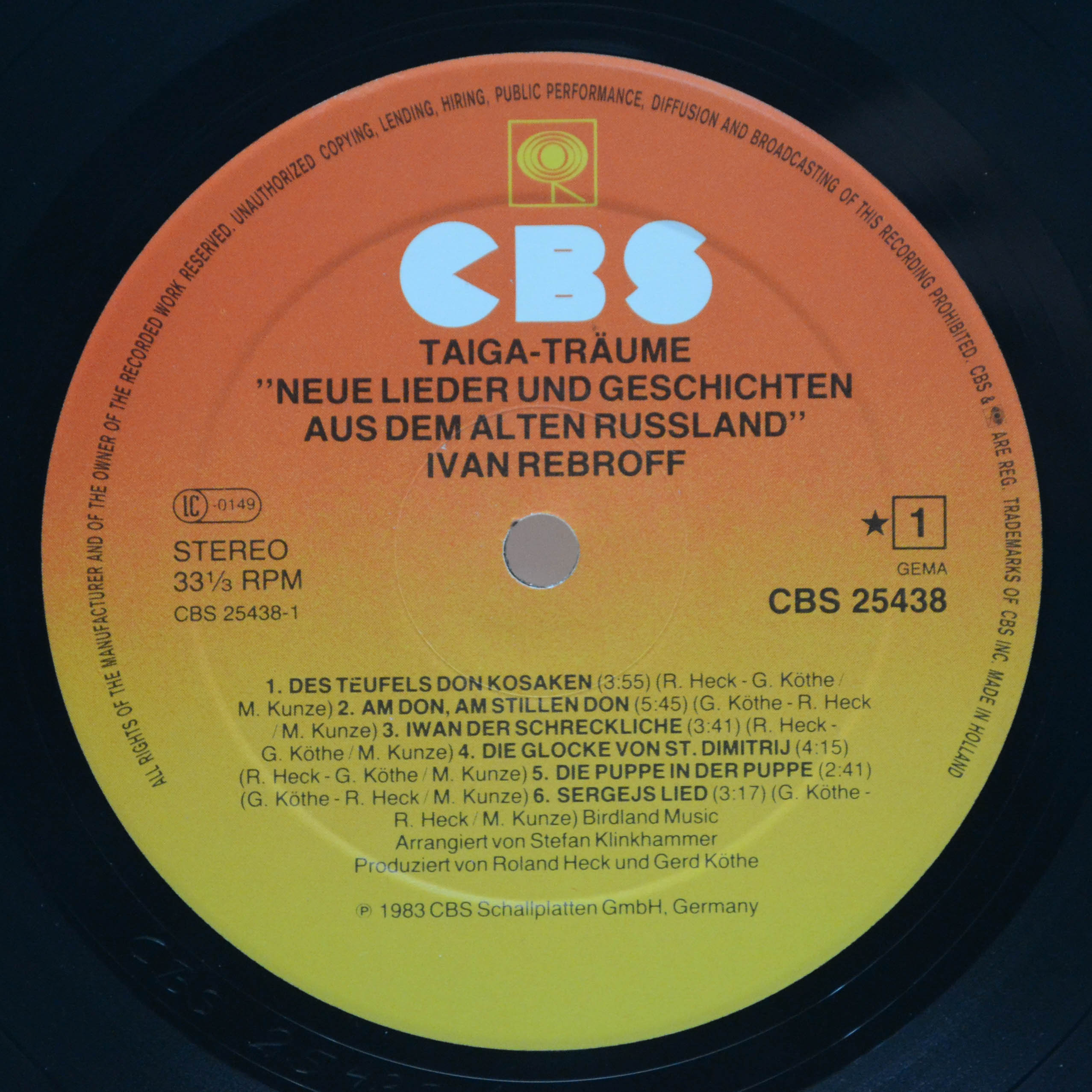 Ivan Rebroff — Taiga-Träume (Neue Lieder Und Geschichten Aus Dem Alten Rußland), 1983