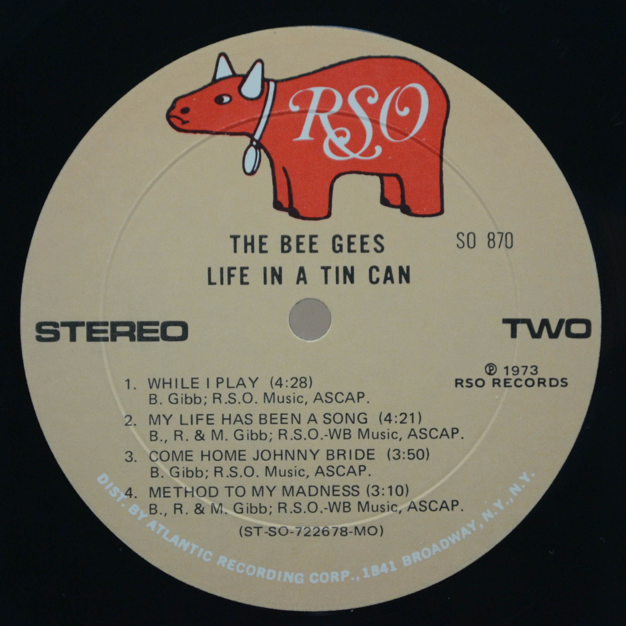Виниловая пластинка Bee Gees — Life In A Tin Can (USA), 1973