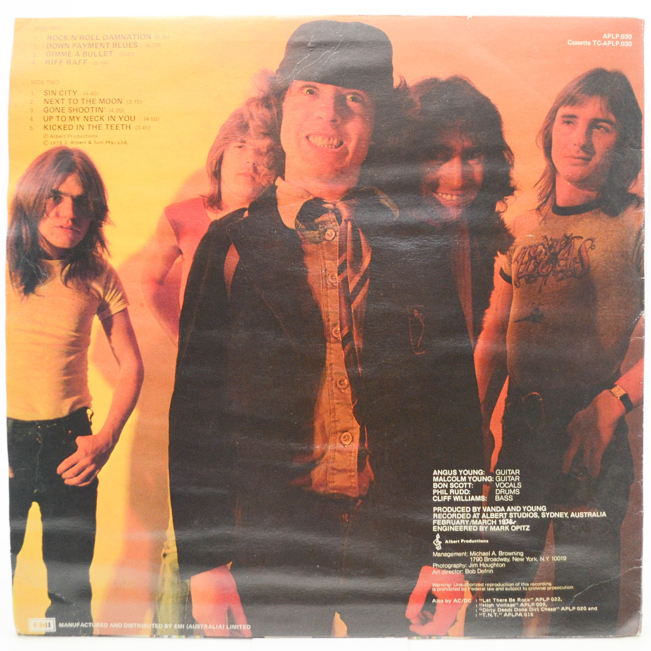 AC/DC — Powerage (1-st, Australia), 1978