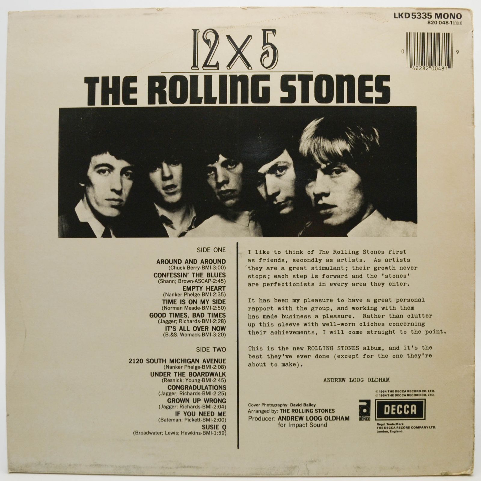 Rolling Stones — 12 X 5 (UK), 1964