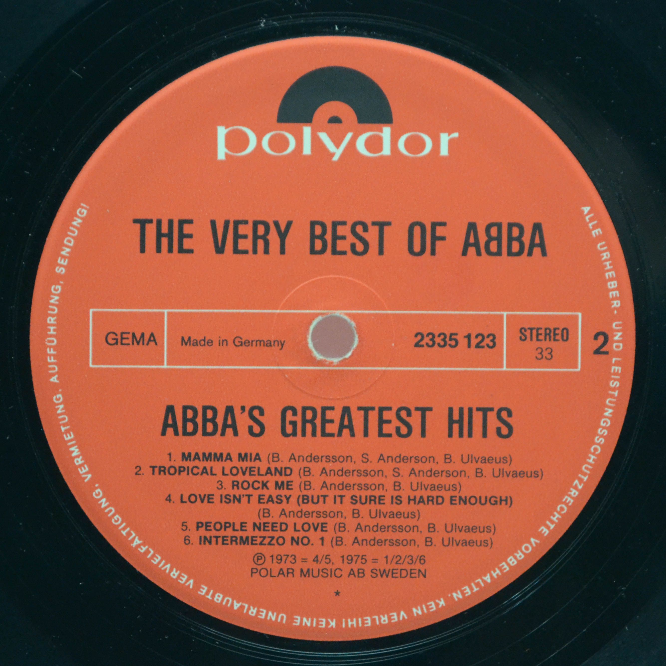 ABBA — The Very Best Of ABBA (ABBA's Greatest Hits) (2LP), 1976