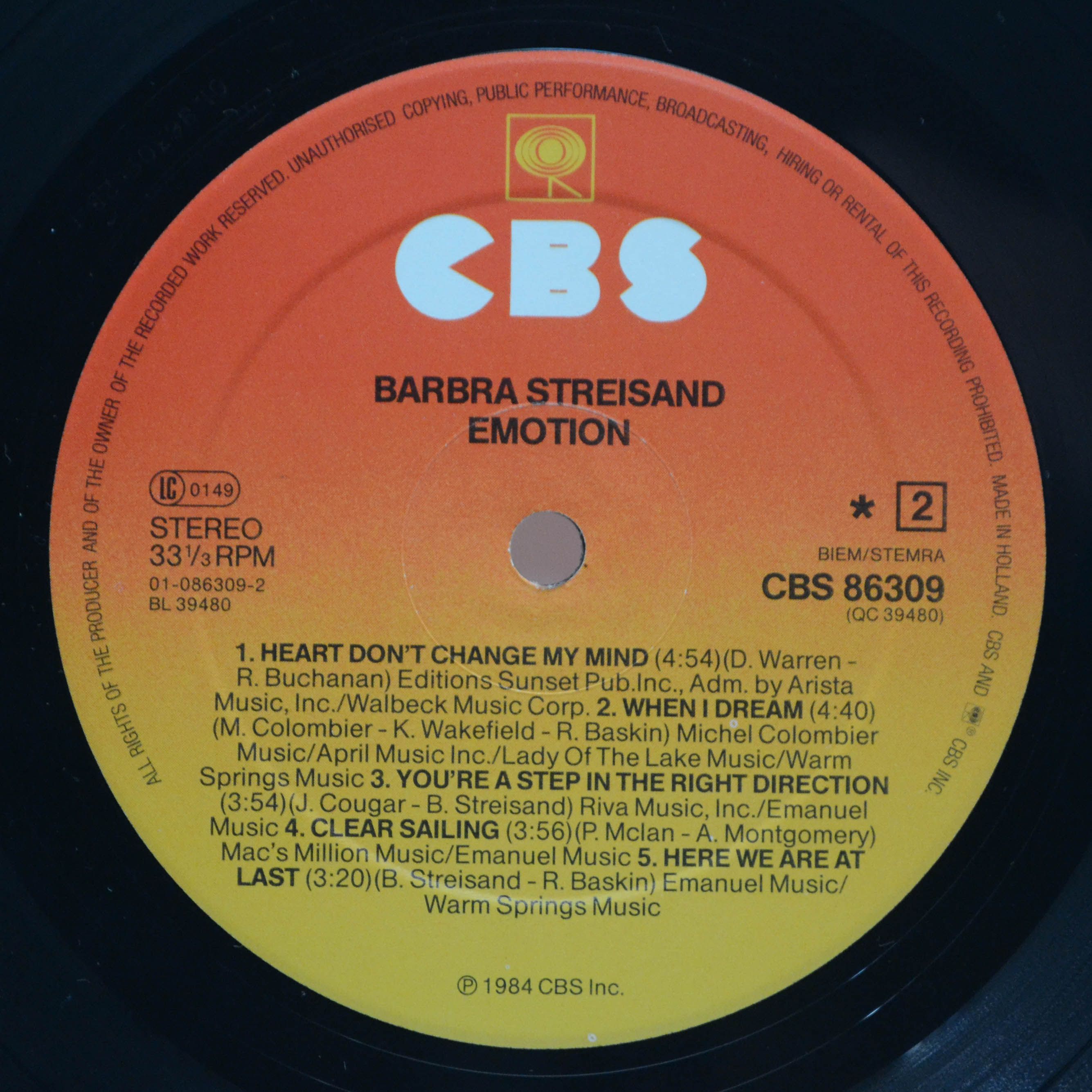 Barbra Streisand — Emotion, 1984