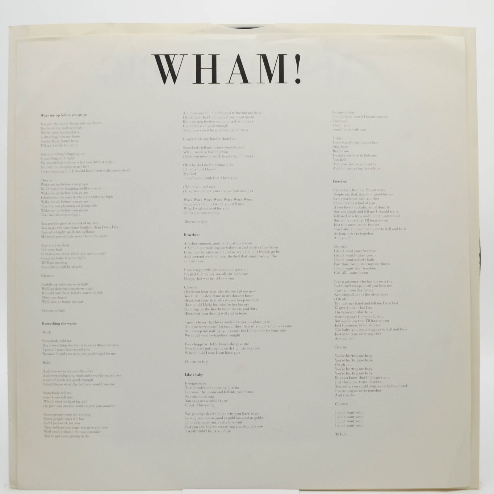 Wham! — Make It Big, 1984