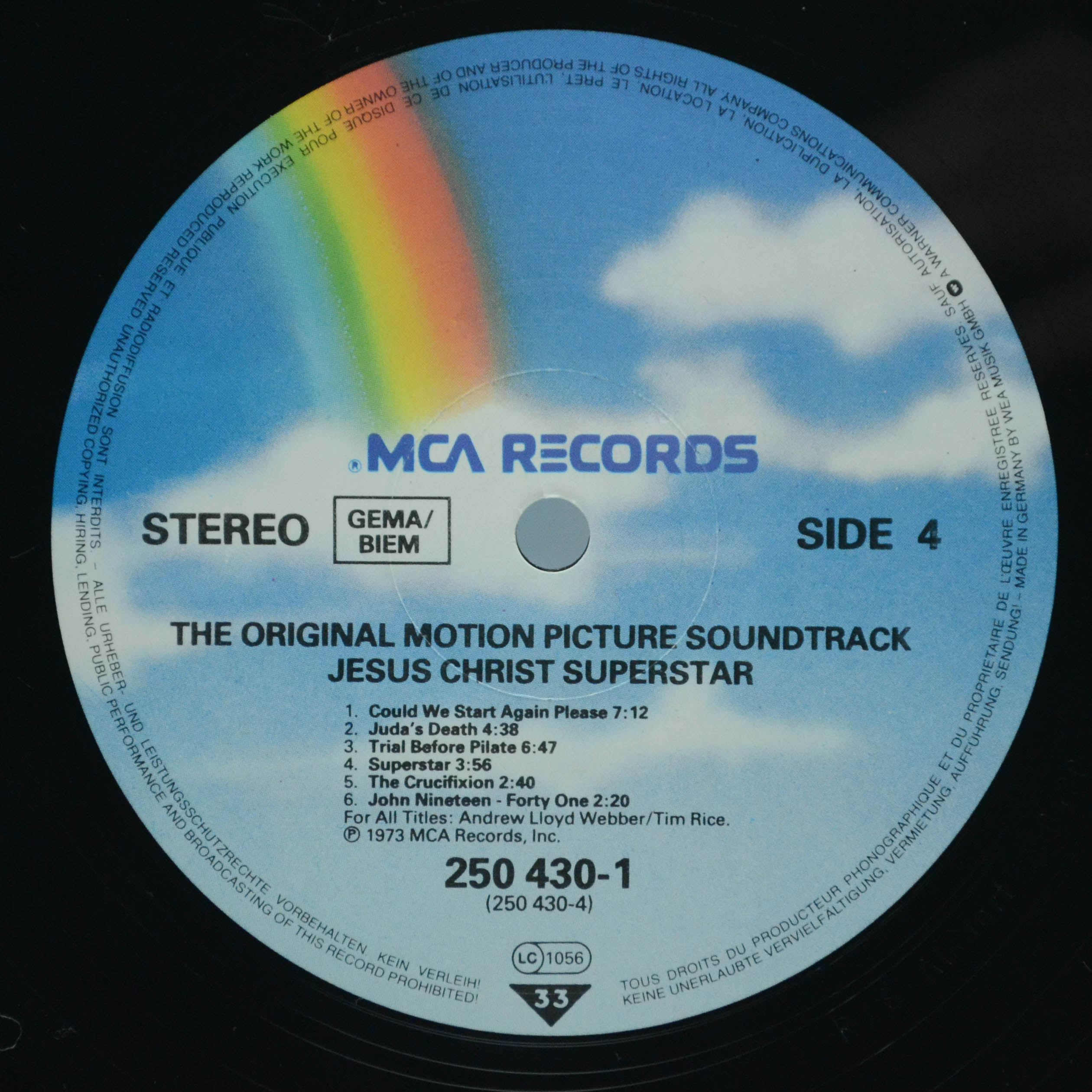 Various — Jesus Christ Superstar (The Original Motion Picture Sound Track Album) (2LP, booklet), 1973