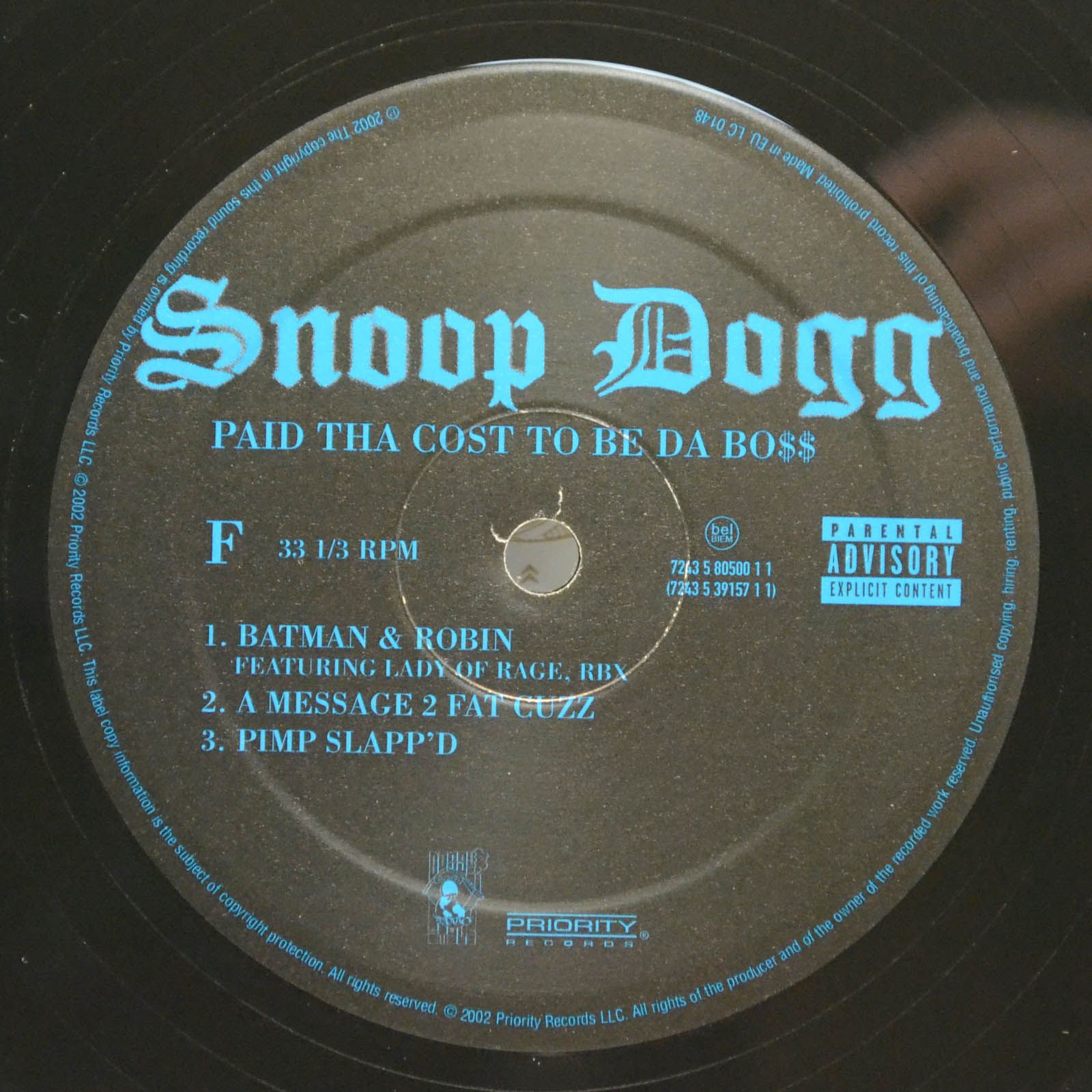 Snoop Dogg — Paid Tha Cost To Be Da Bo$$ (3LP), 2002