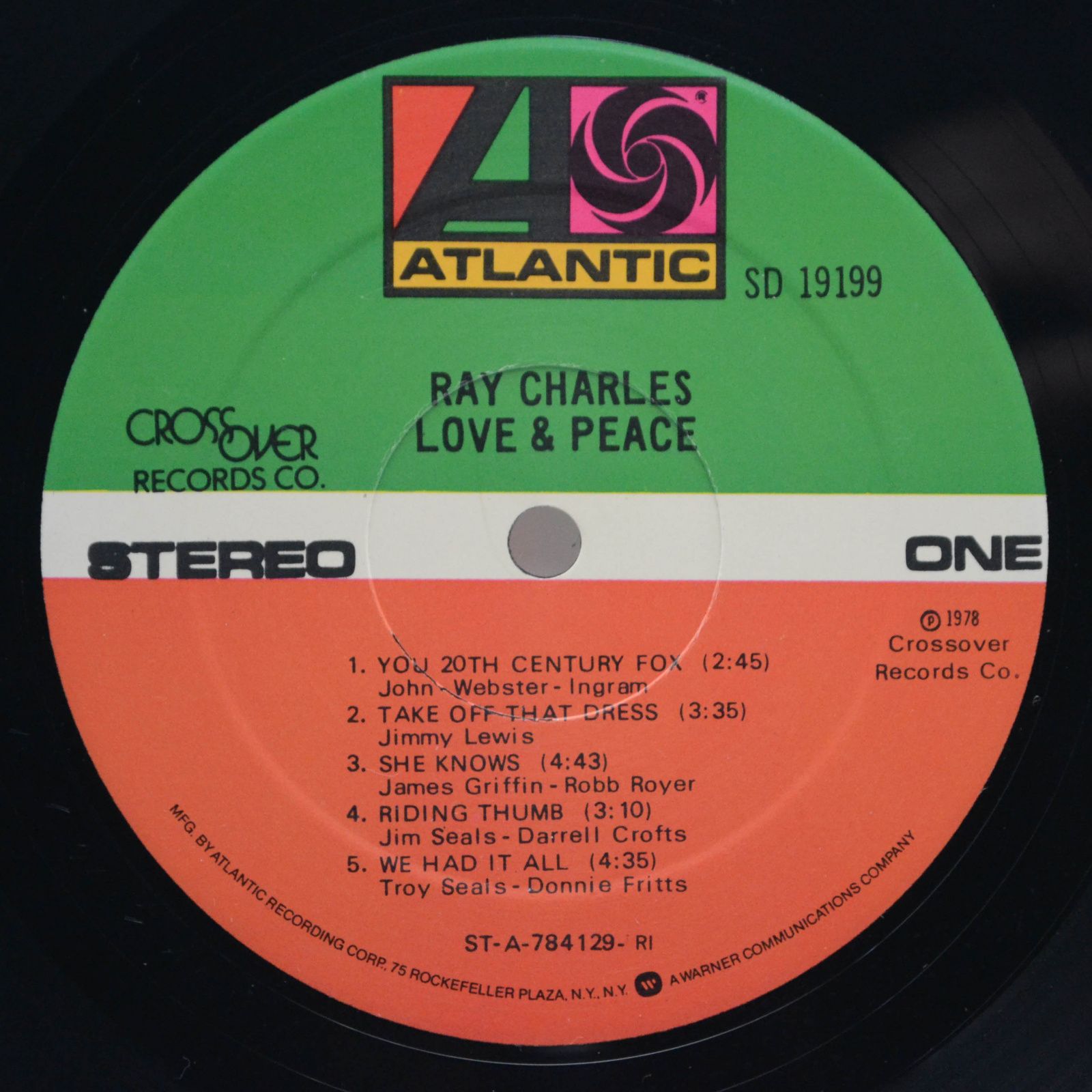Ray Charles — Love & Peace (USA), 1978