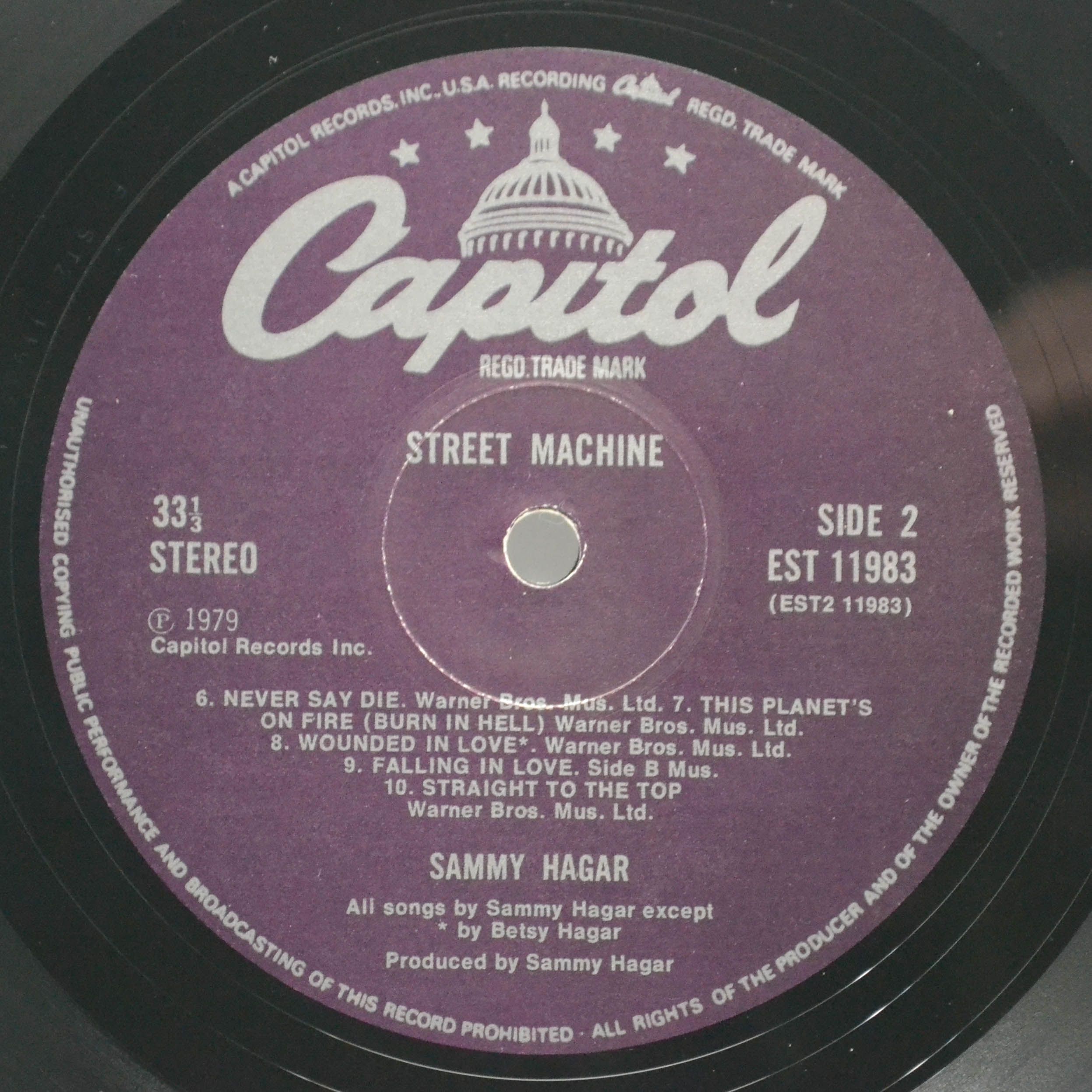 Sammy Hagar — Street Machine (UK), 1979