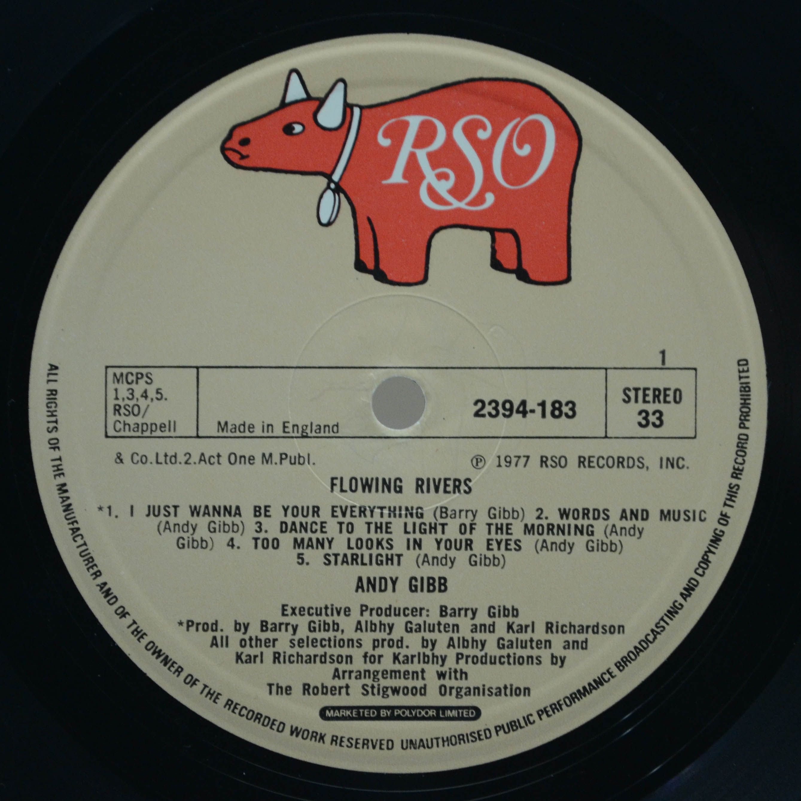 Andy Gibb — Flowing Rivers (UK), 1977