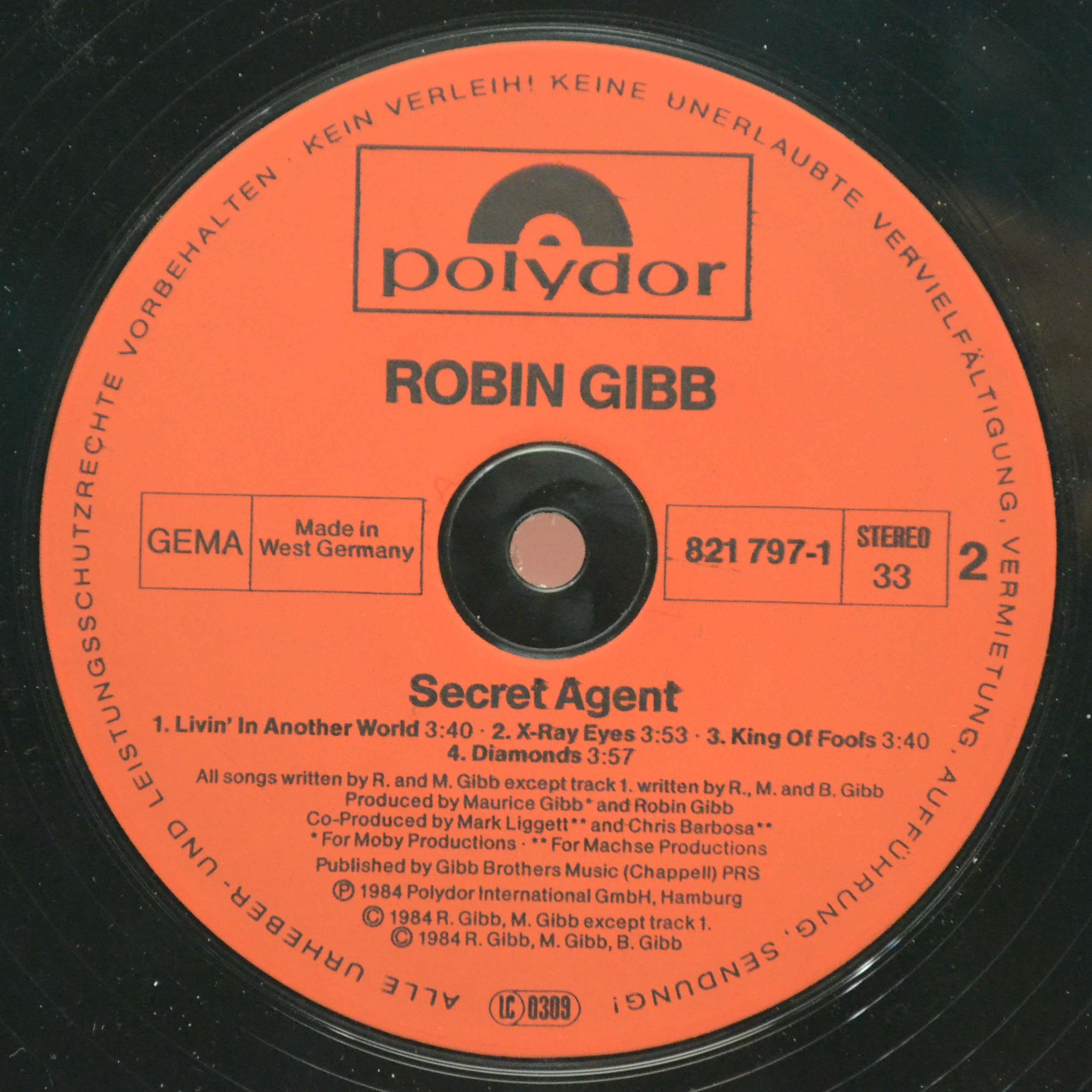 Robin Gibb — Secret Agent, 1984