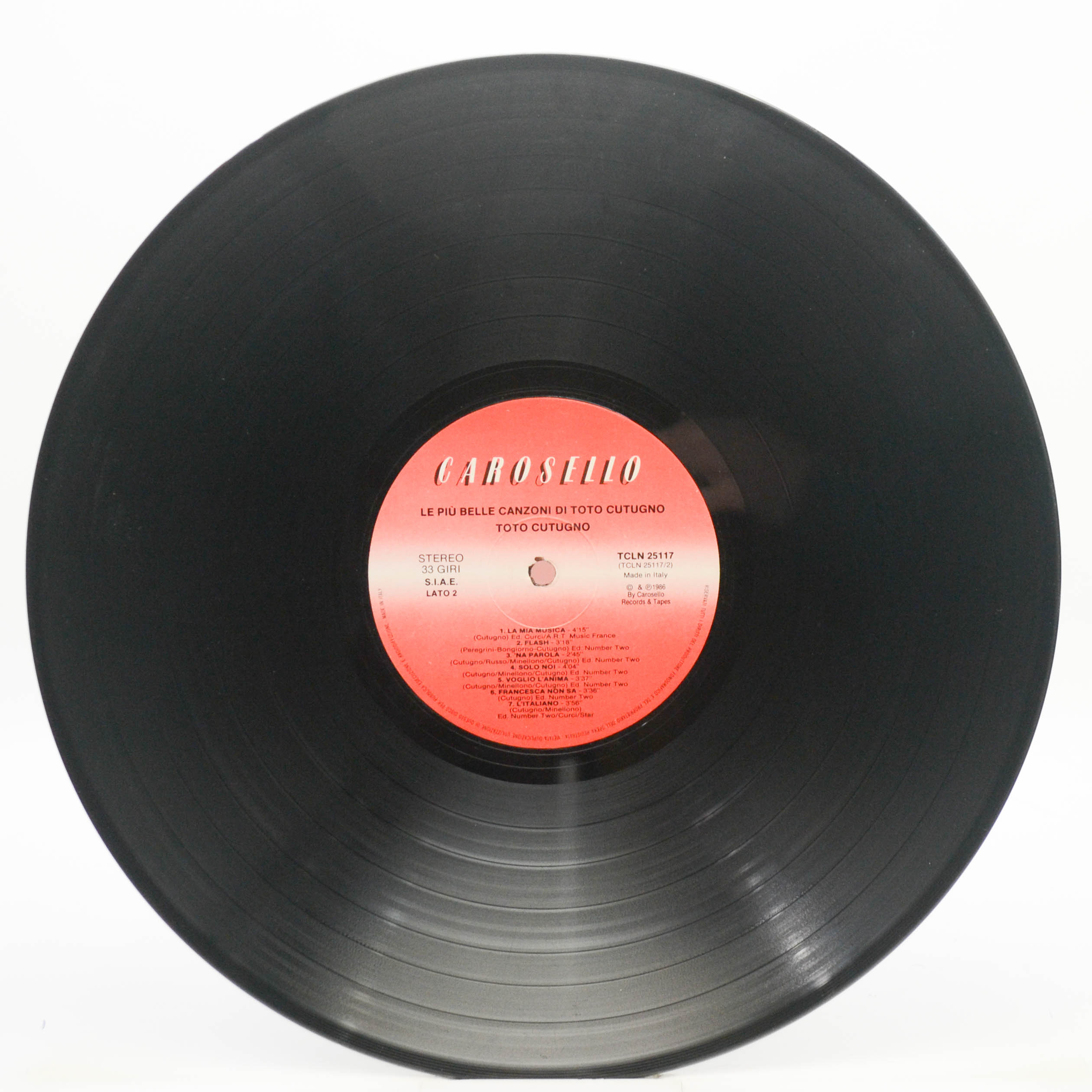 Toto Cutugno — Le Più Belle Canzoni Di Toto Cutugno (1-st, Italy, poster), 1986