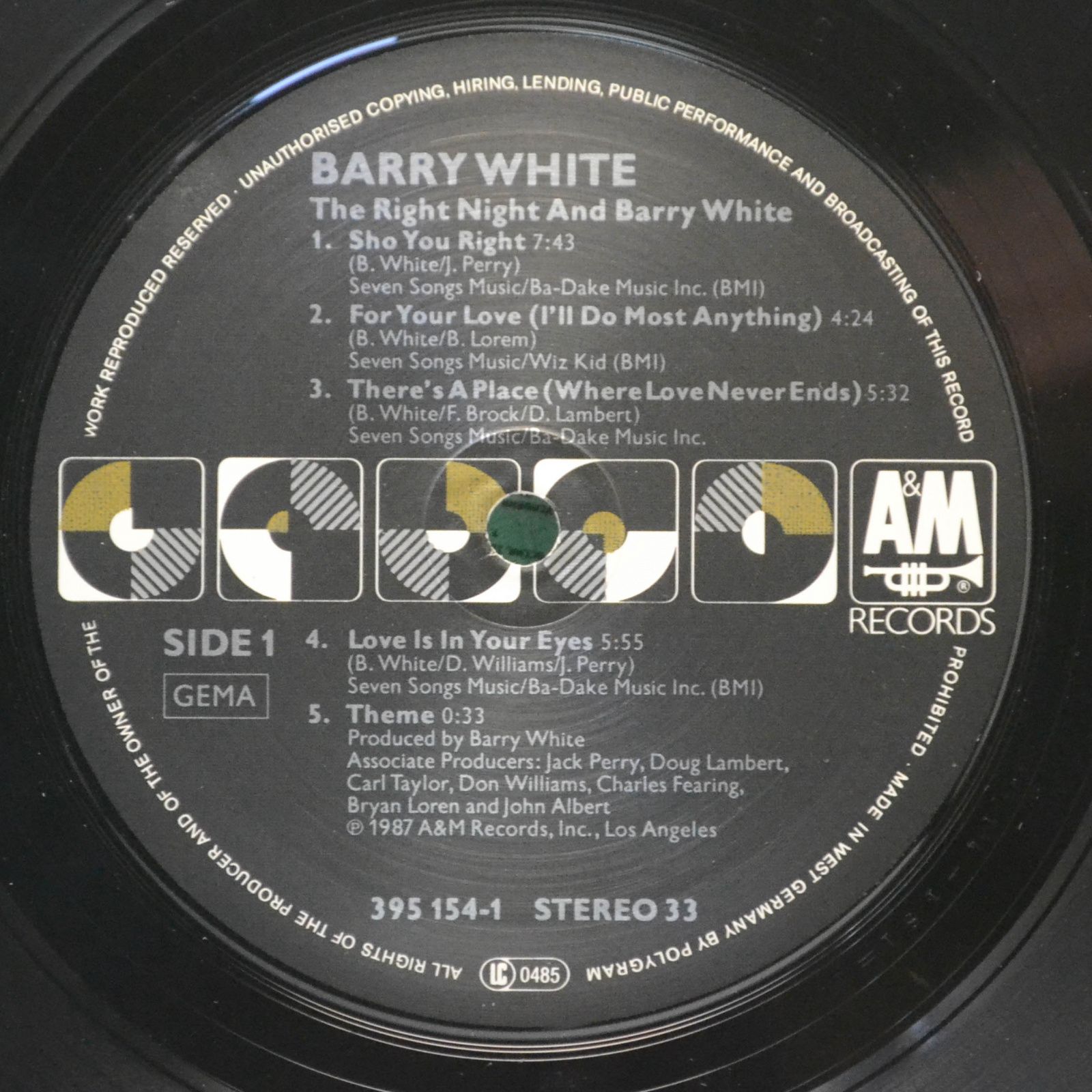 Barry White — The Right Night & Barry White, 1987