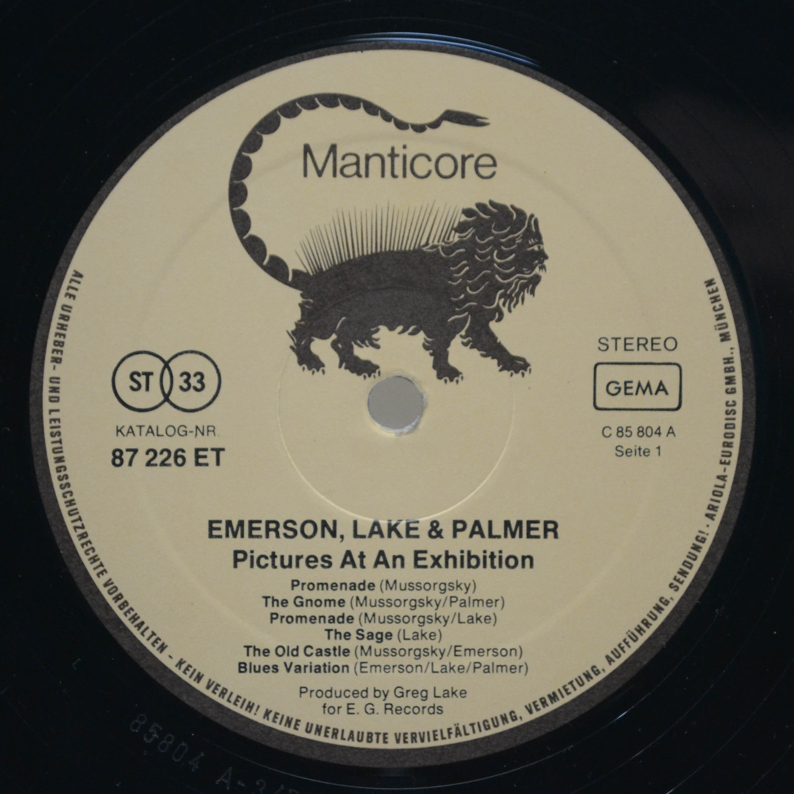 Emerson, Lake & Palmer — Pictures At An Exhibition, 1971