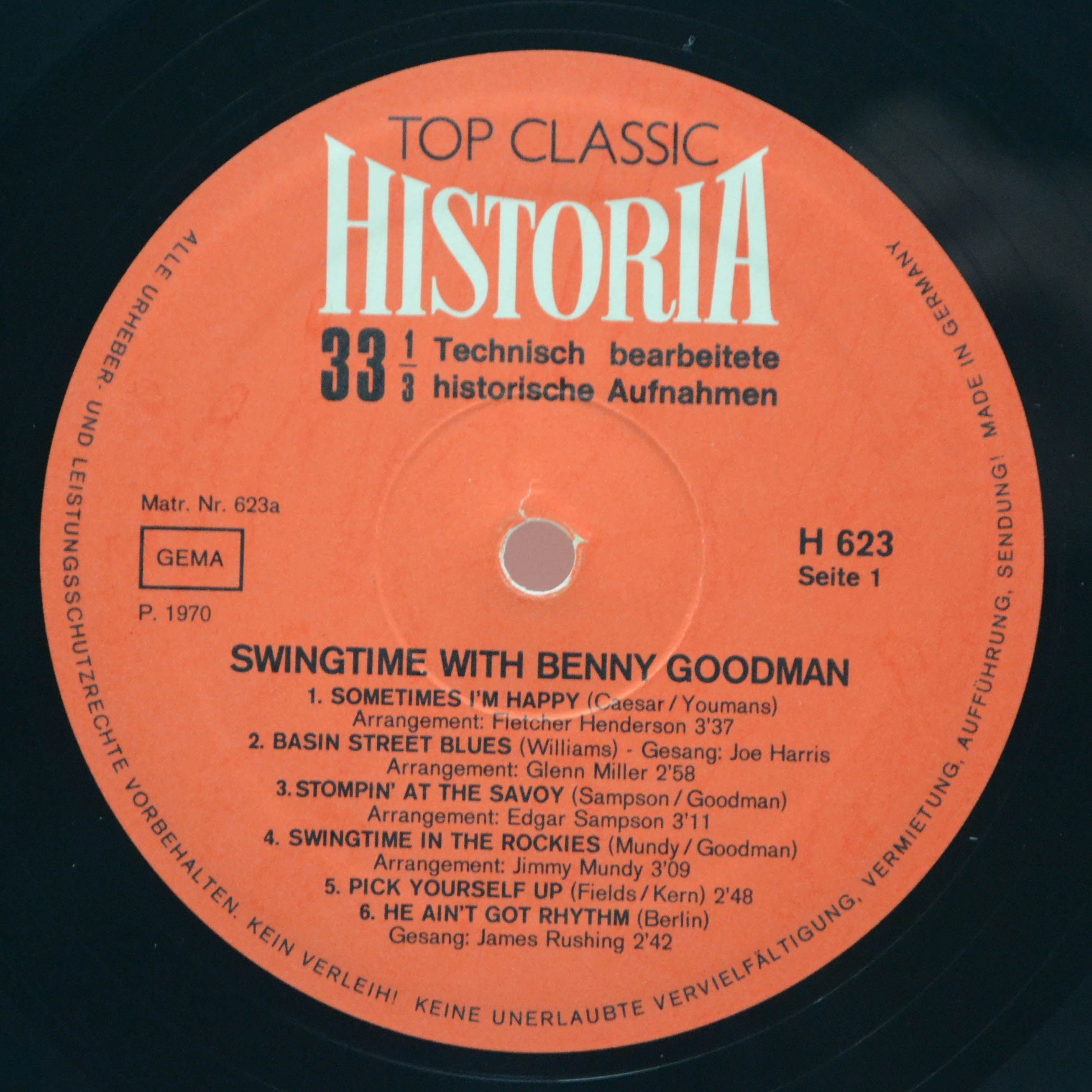 Benny Goodman — Swingtime With Benny Goodman, 1970