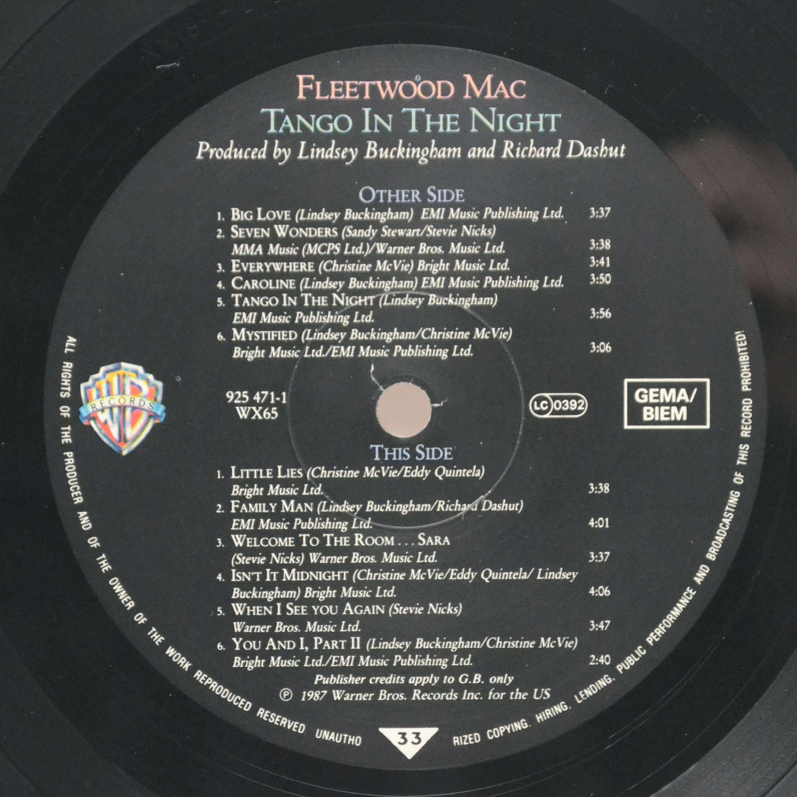 Fleetwood Mac — Tango In The Night, 1987