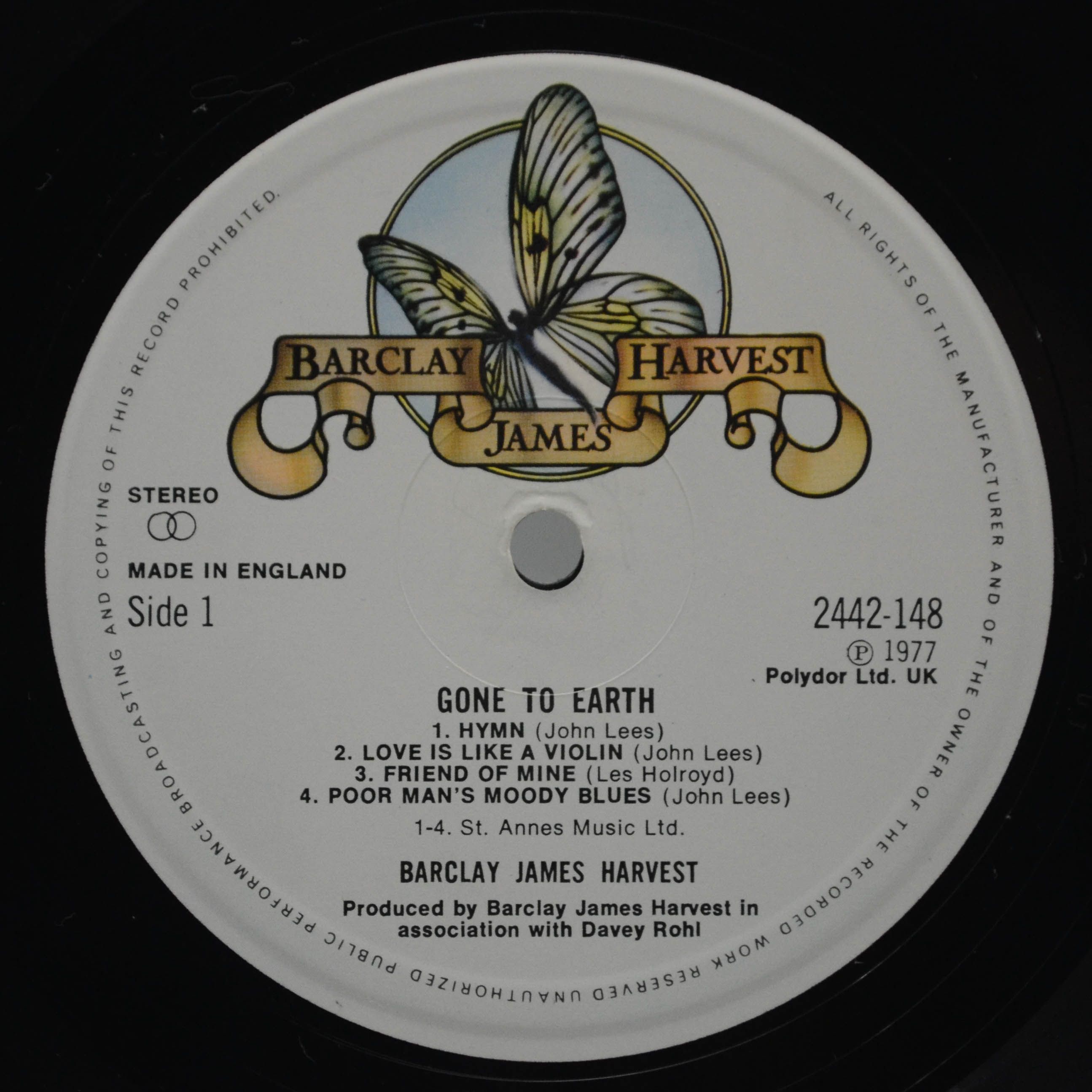 Barclay James Harvest — Gone To Earth (1-st, UK), 1977