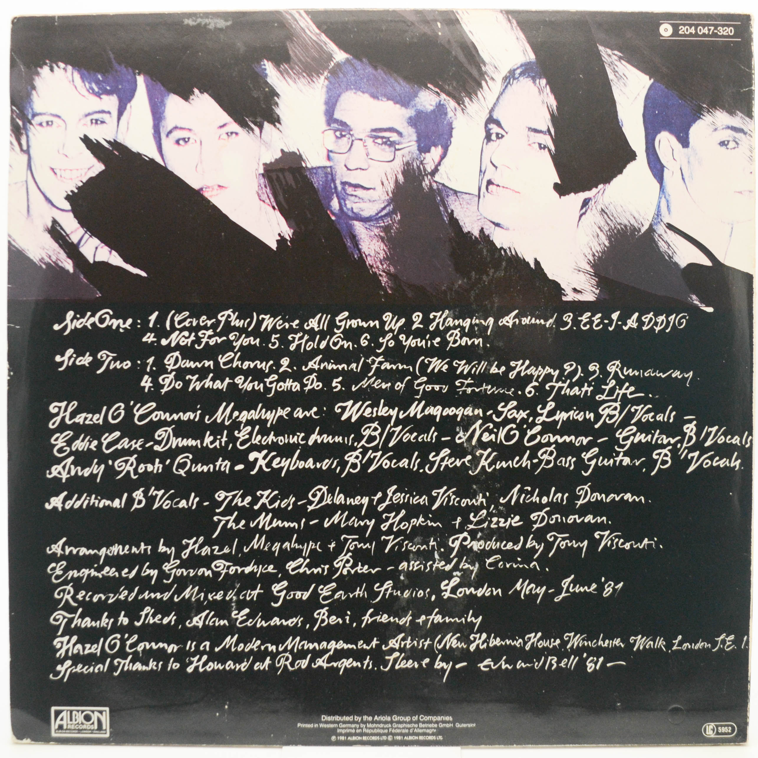 Hazel O'Connor — Cover Plus, 1981