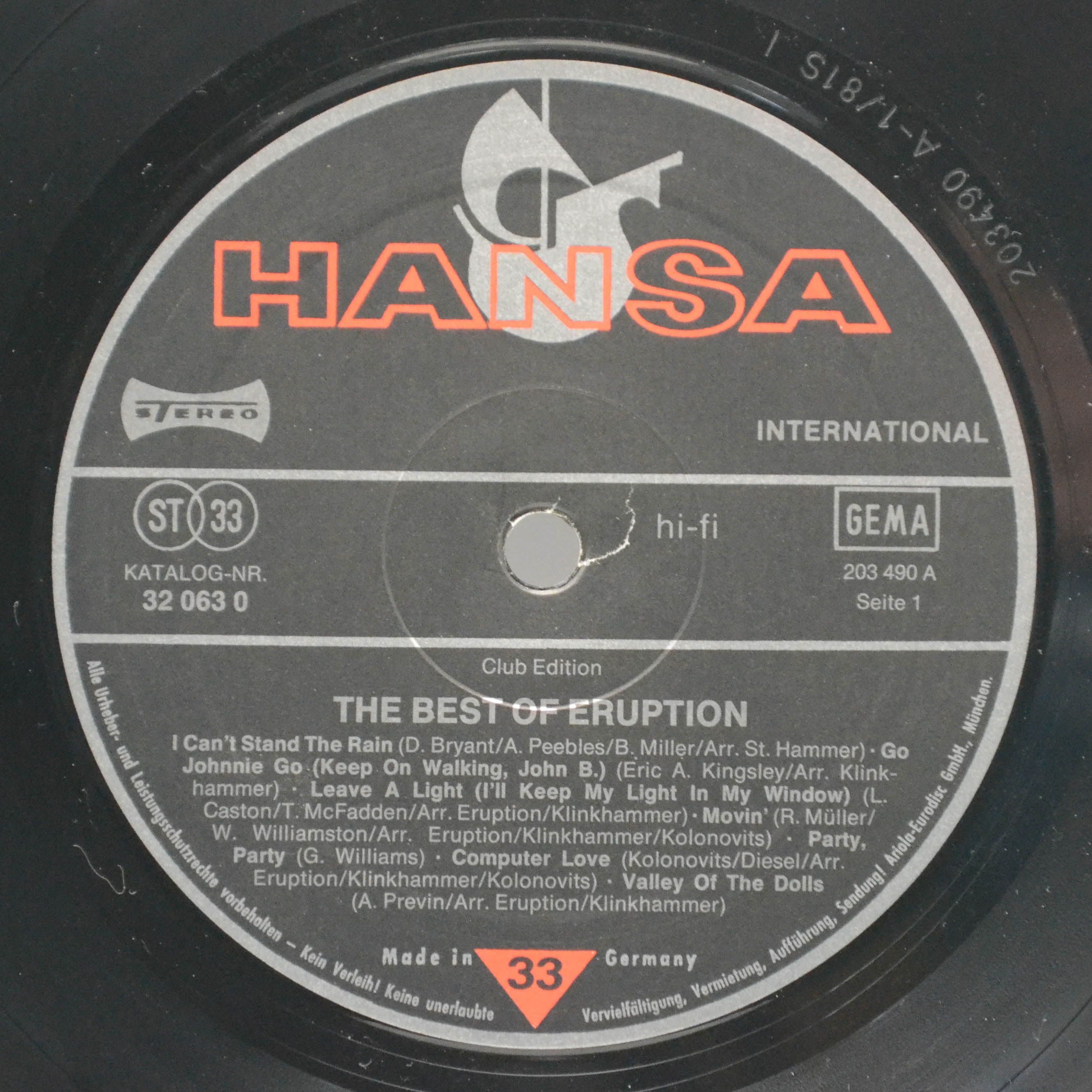 Eruption — The Best Of Eruption, 1981