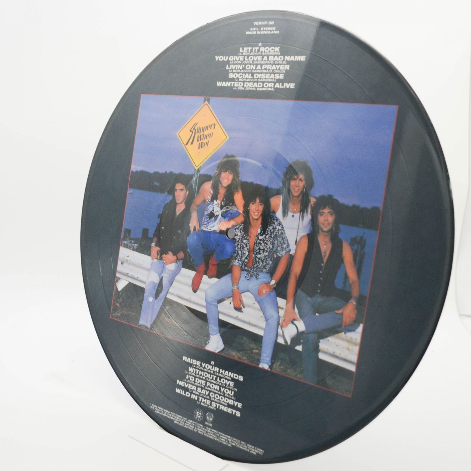 Bon Jovi — Slippery When Wet (UK, poster), 1986
