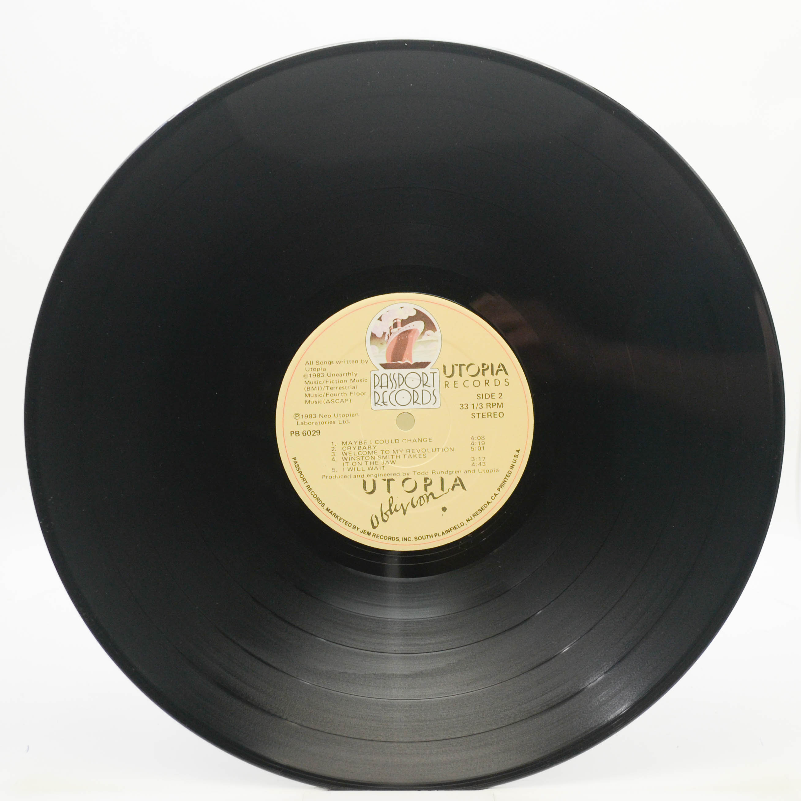Utopia — Oblivion (1-st, USA), 1983