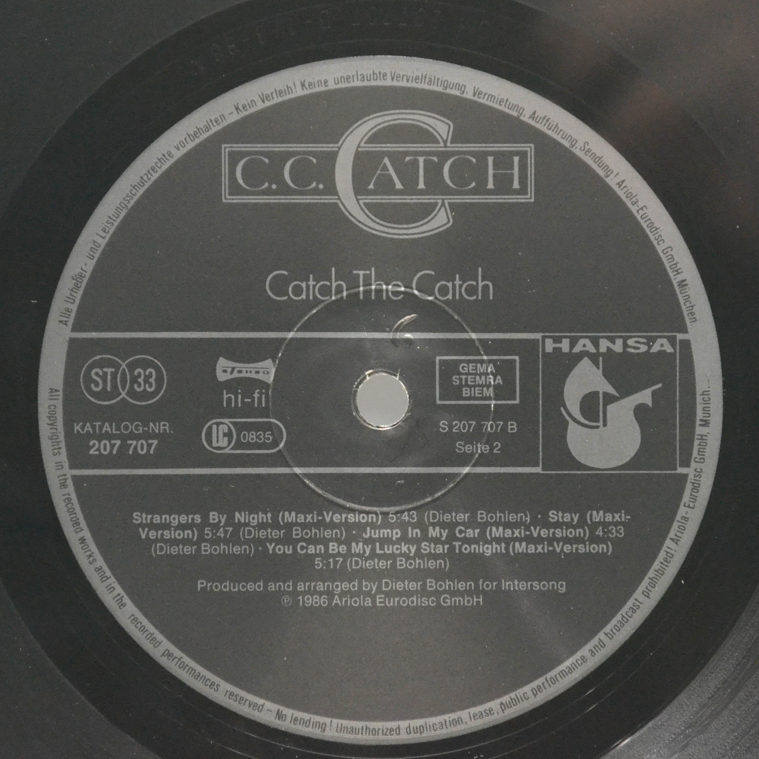 C.C. Catch — Catch The Catch, 1986