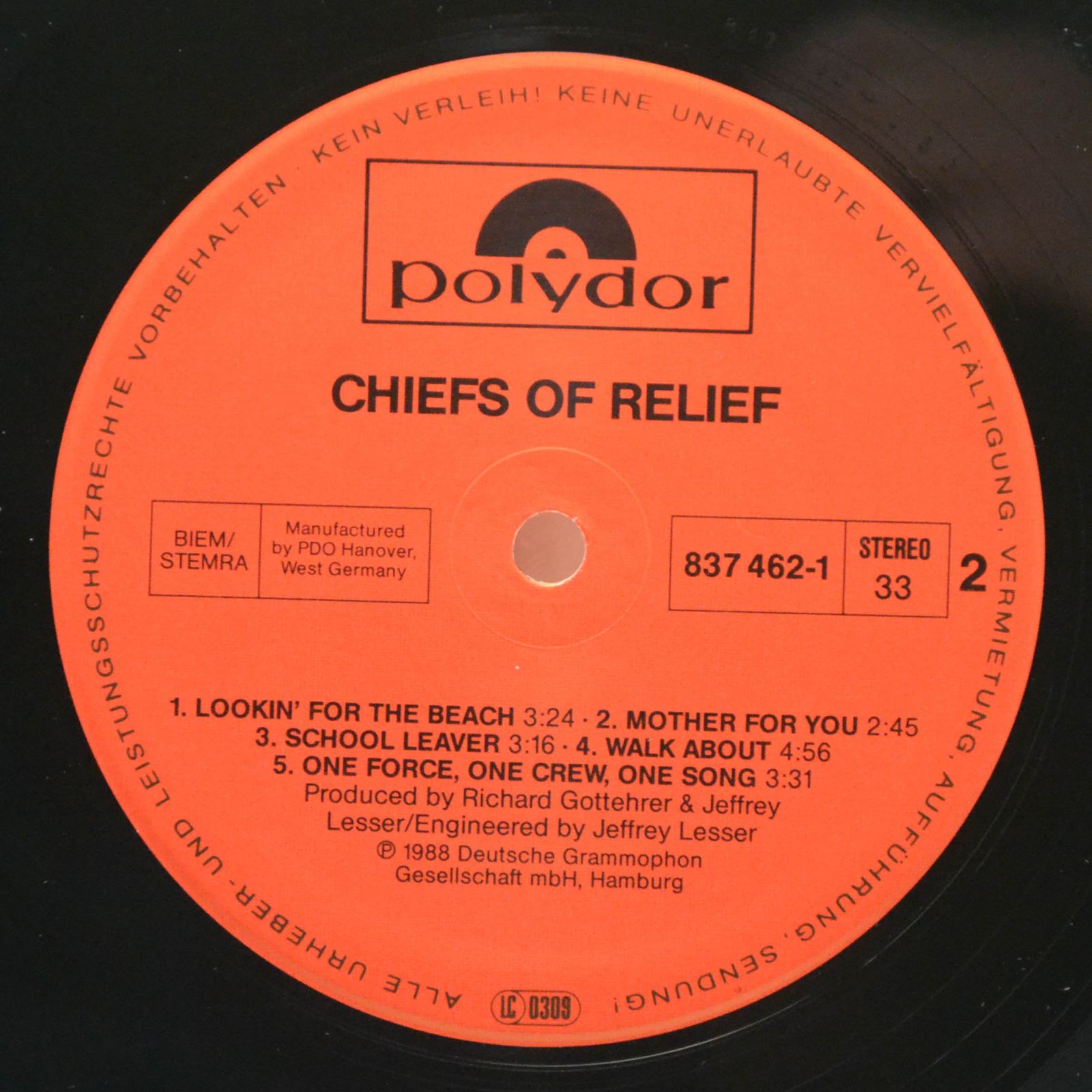Chiefs Of Relief — Chiefs Of Relief, 1988