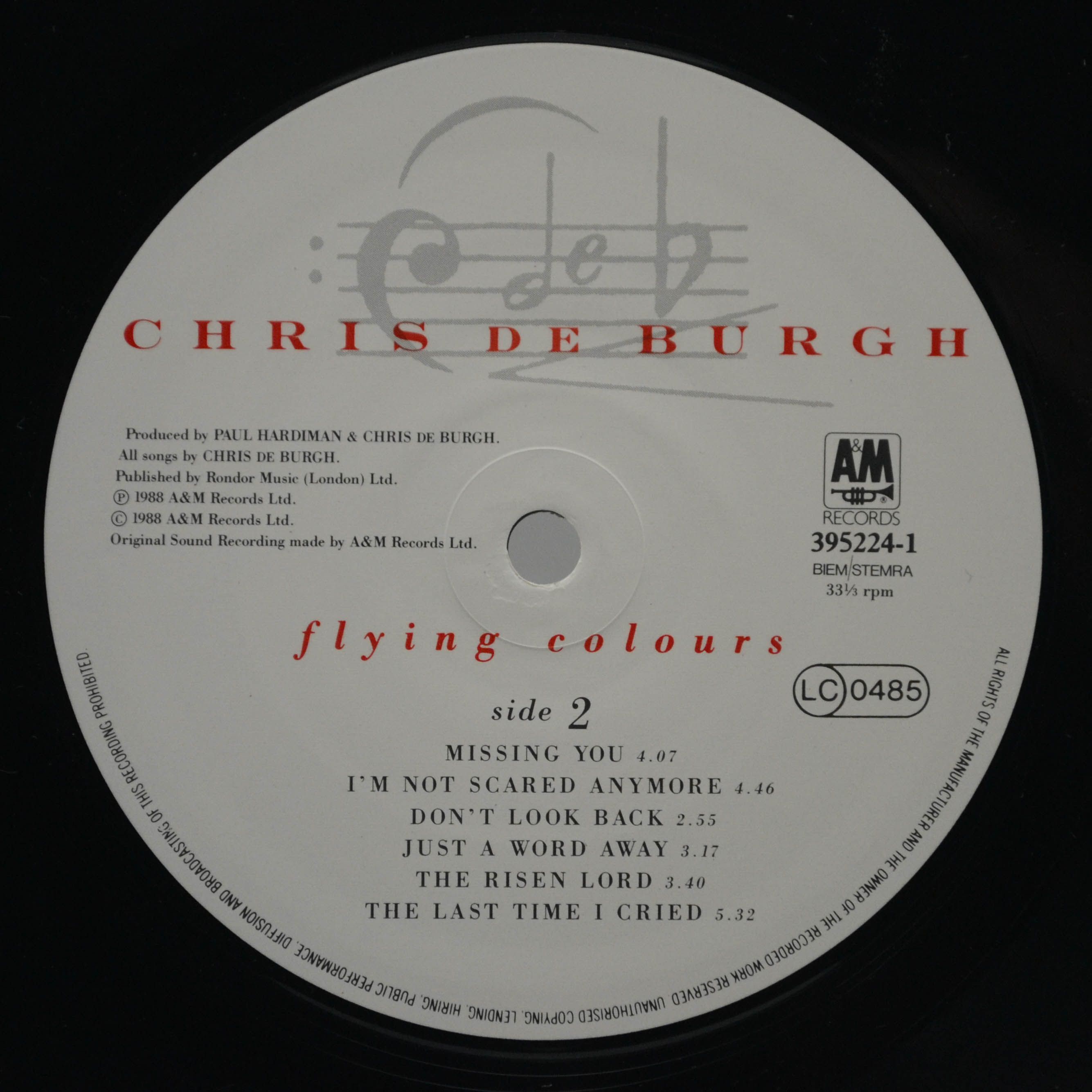 Chris de Burgh — Flying Colours, 1988