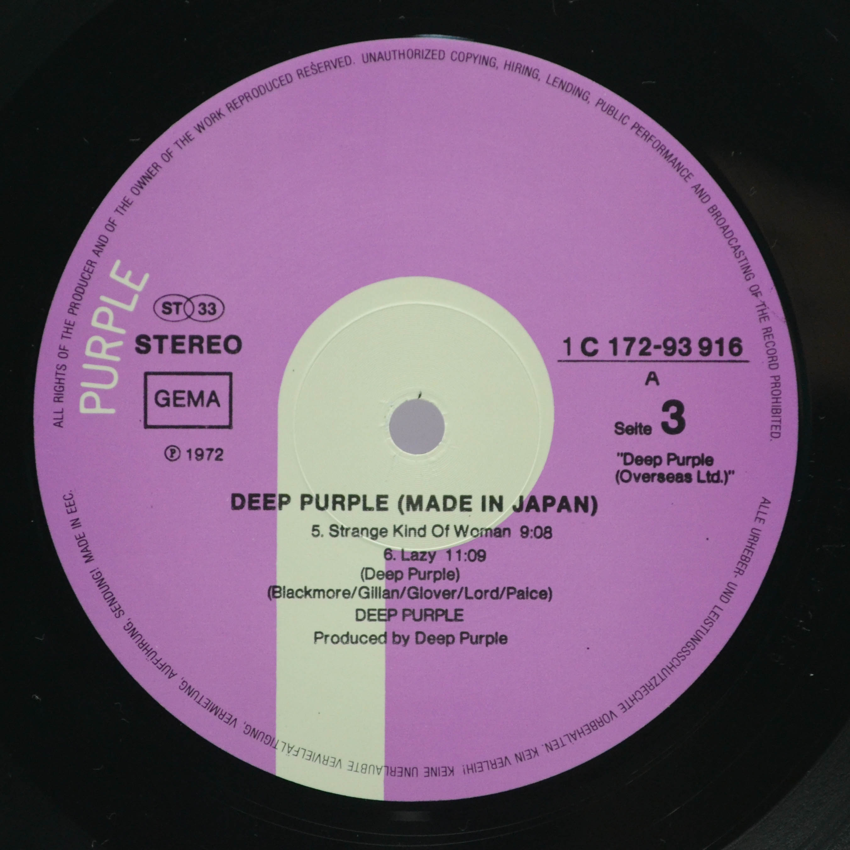 Deep Purple — Made In Japan (2LP), 1972