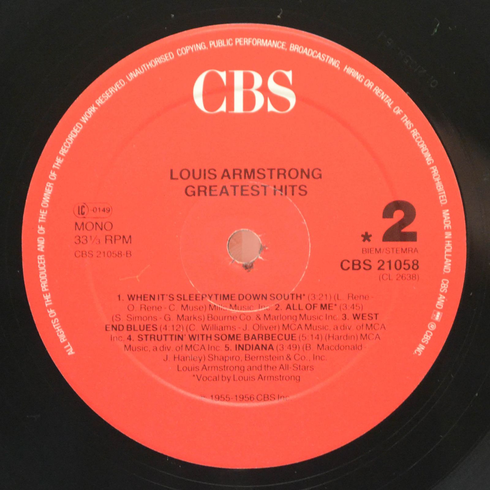 Louis Armstrong — Greatest Hits, 1983