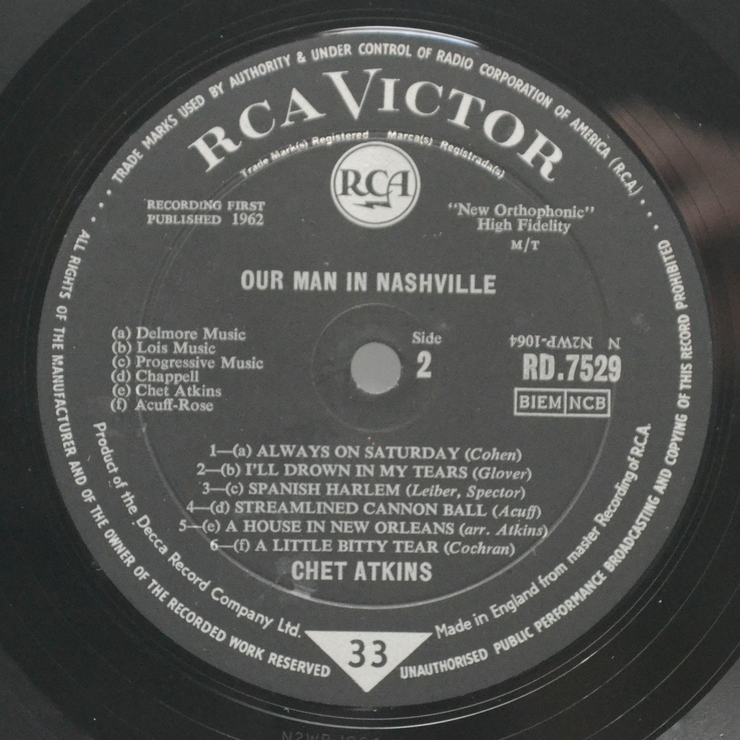 Chet Atkins — Our Man In Nashville (UK), 1963