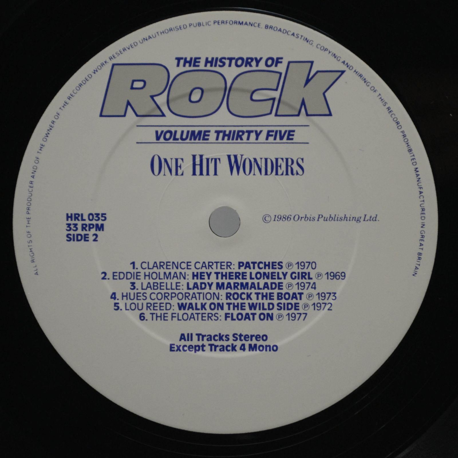 Various — The History Of Rock (Volume Thirty Five) (2LP, UK), 1986