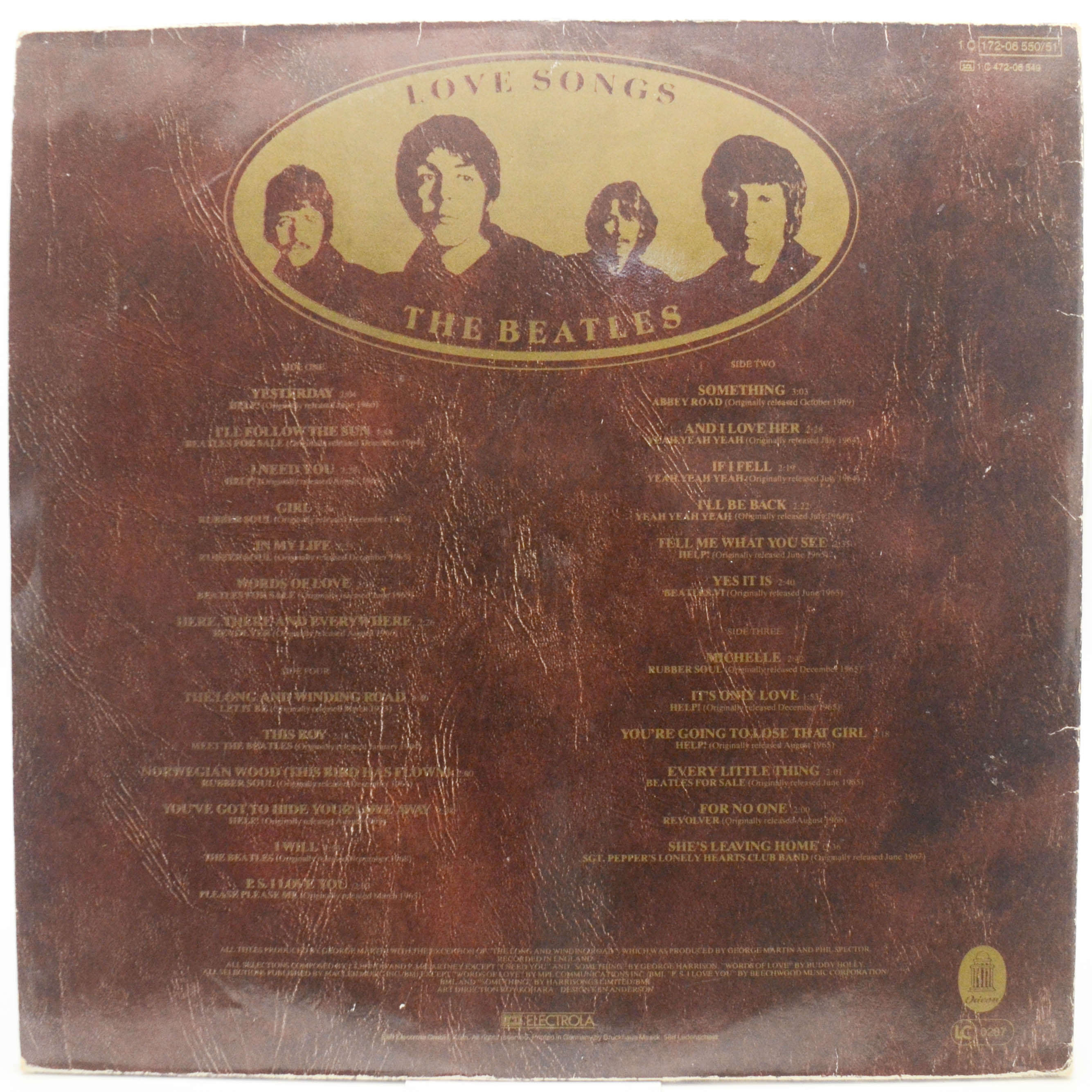 Beatles — Love Songs (2LP), 1977