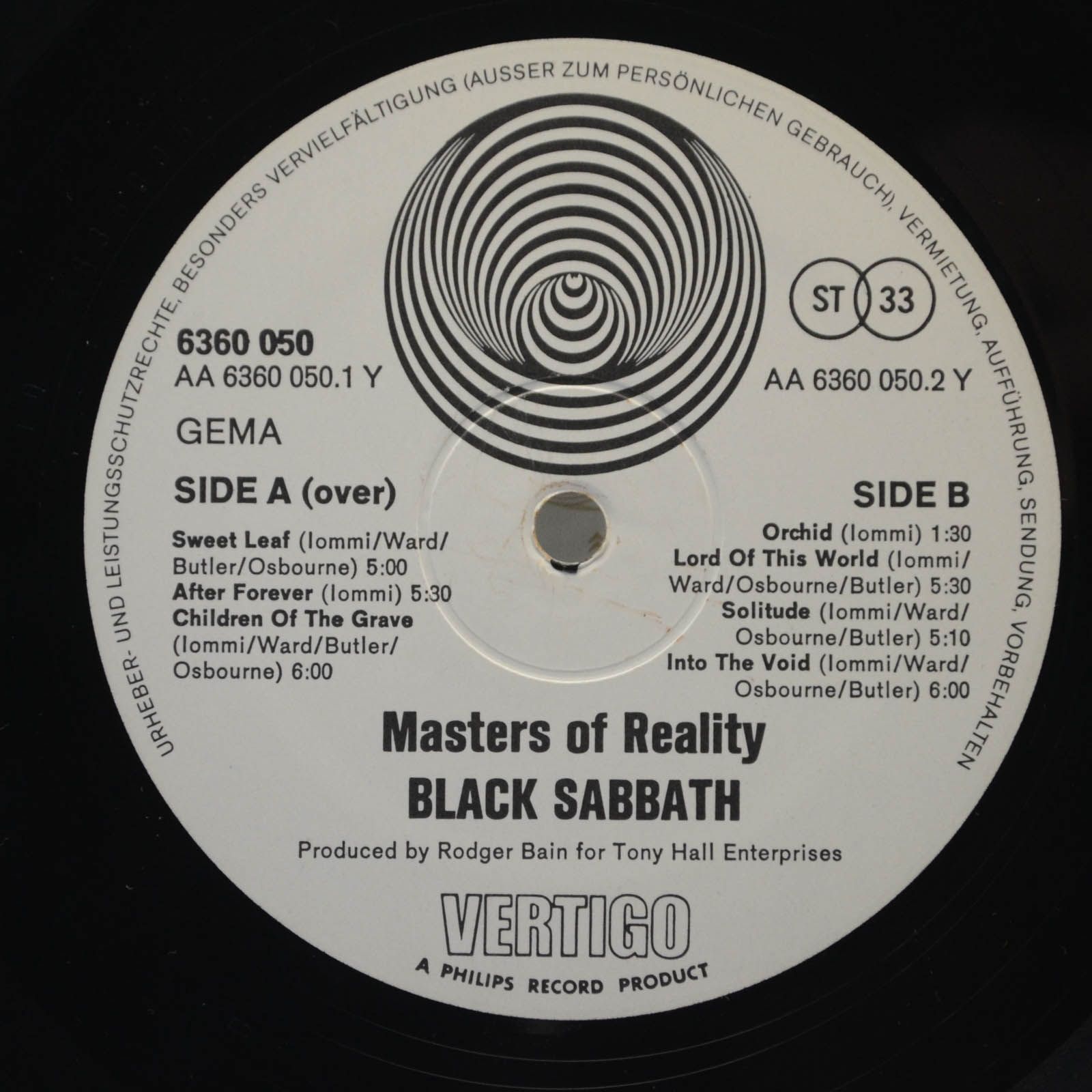 Black Sabbath — Master Of Reality, 1971