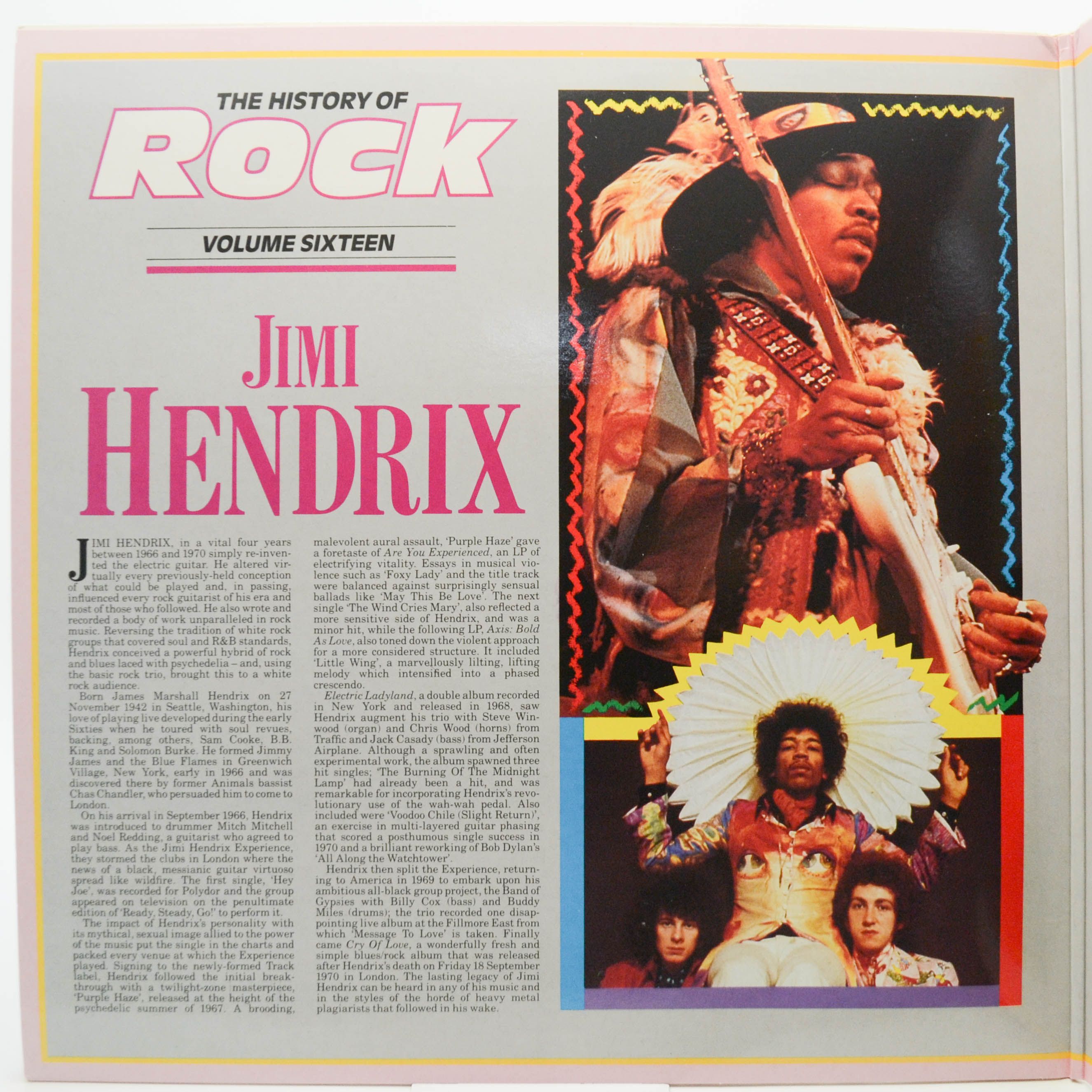 Jimi Hendrix / Cream — The History Of Rock (Volume Sixteen) (2LP, UK), 1983