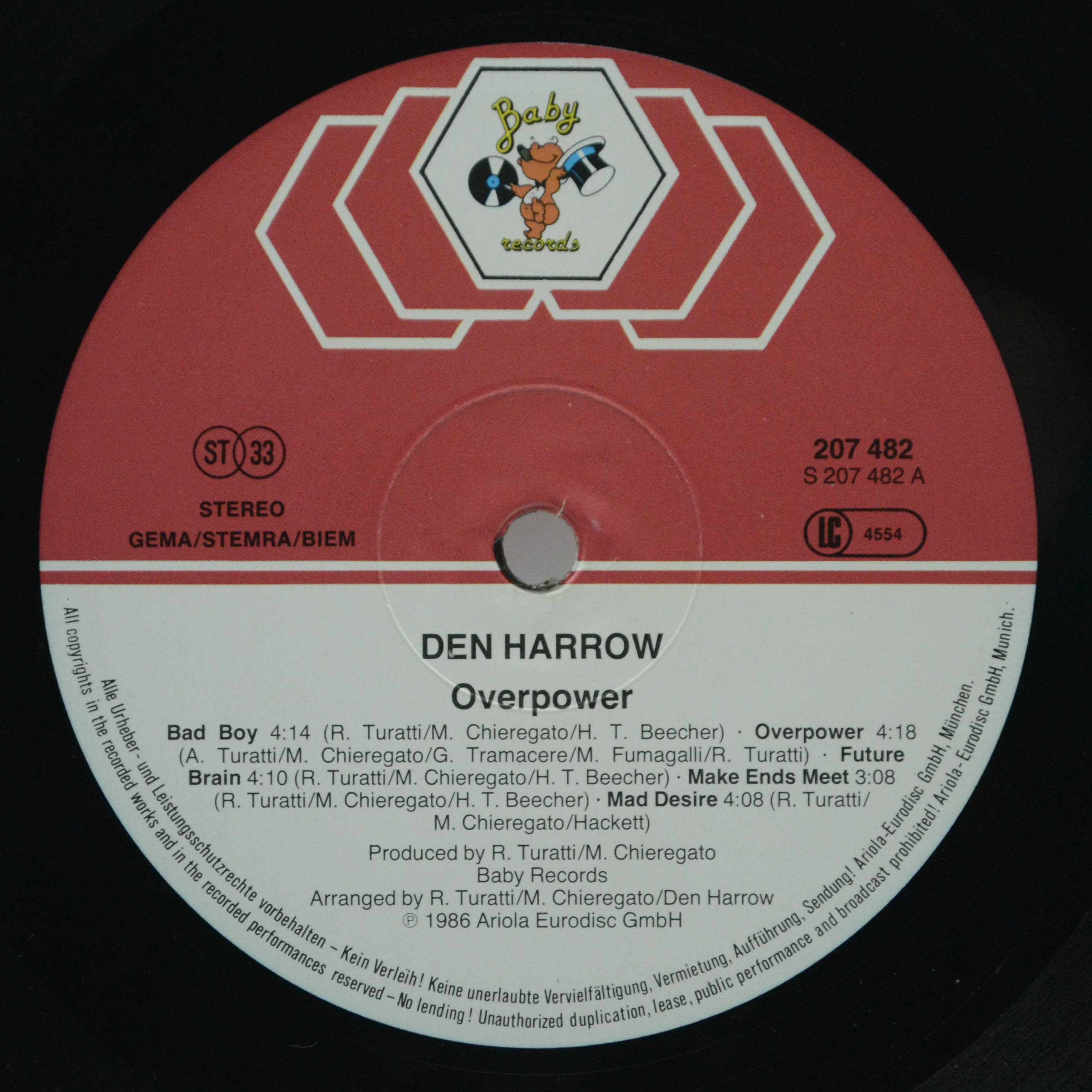 Den Harrow — Overpower, 1986