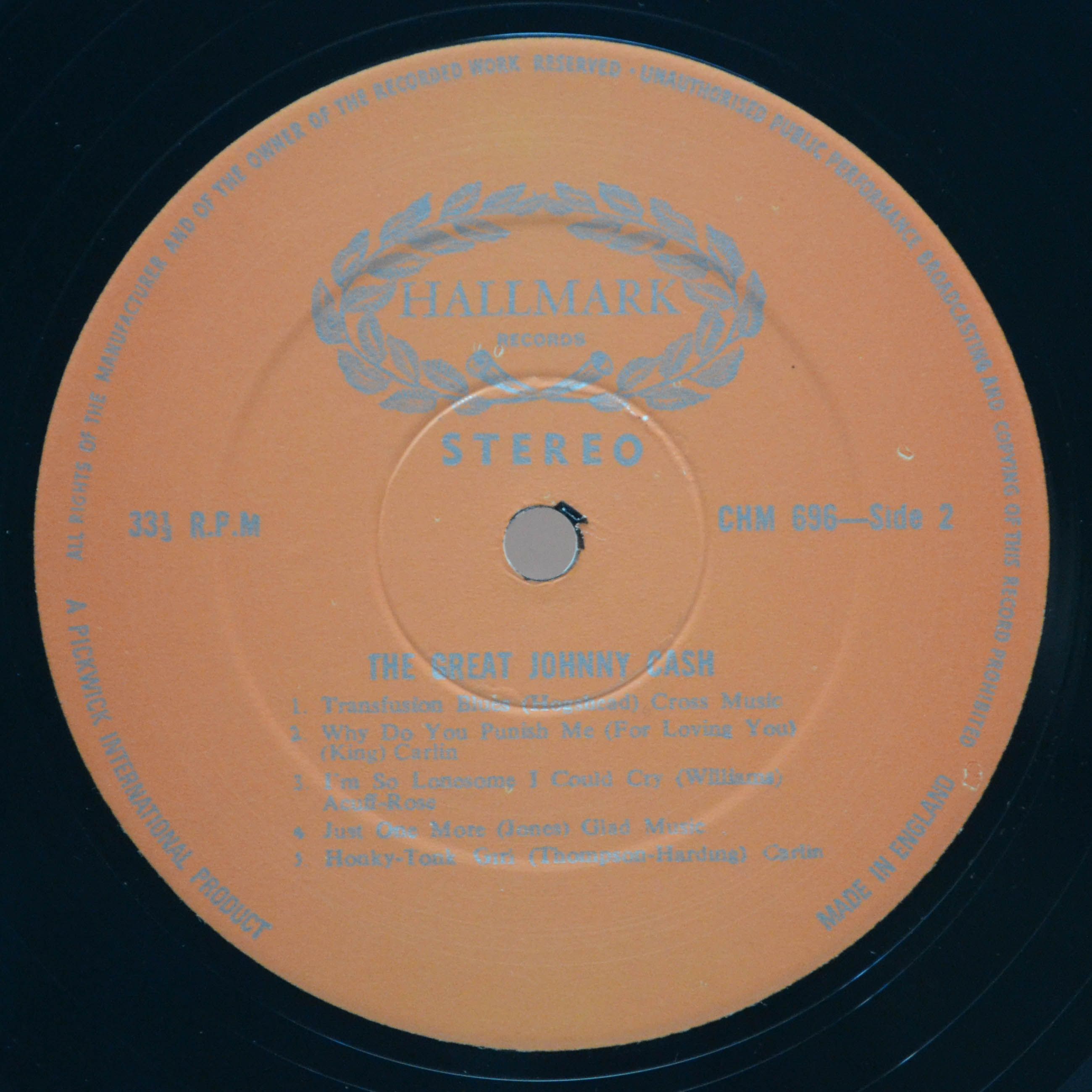 Johnny Cash — The Great Johnny Cash (UK), 1960