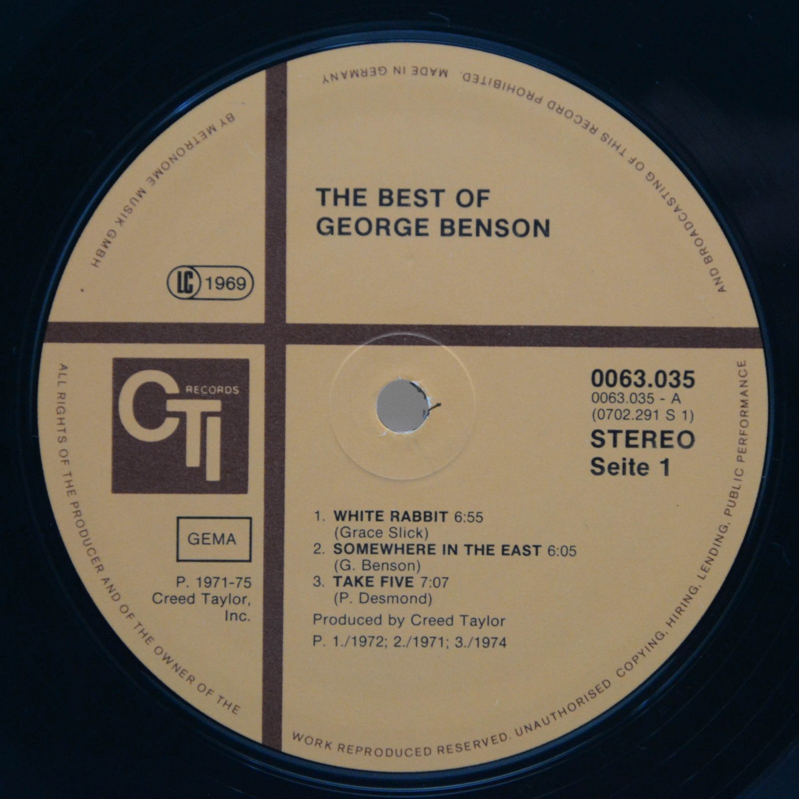 George Benson — The Best Of George Benson, 1978