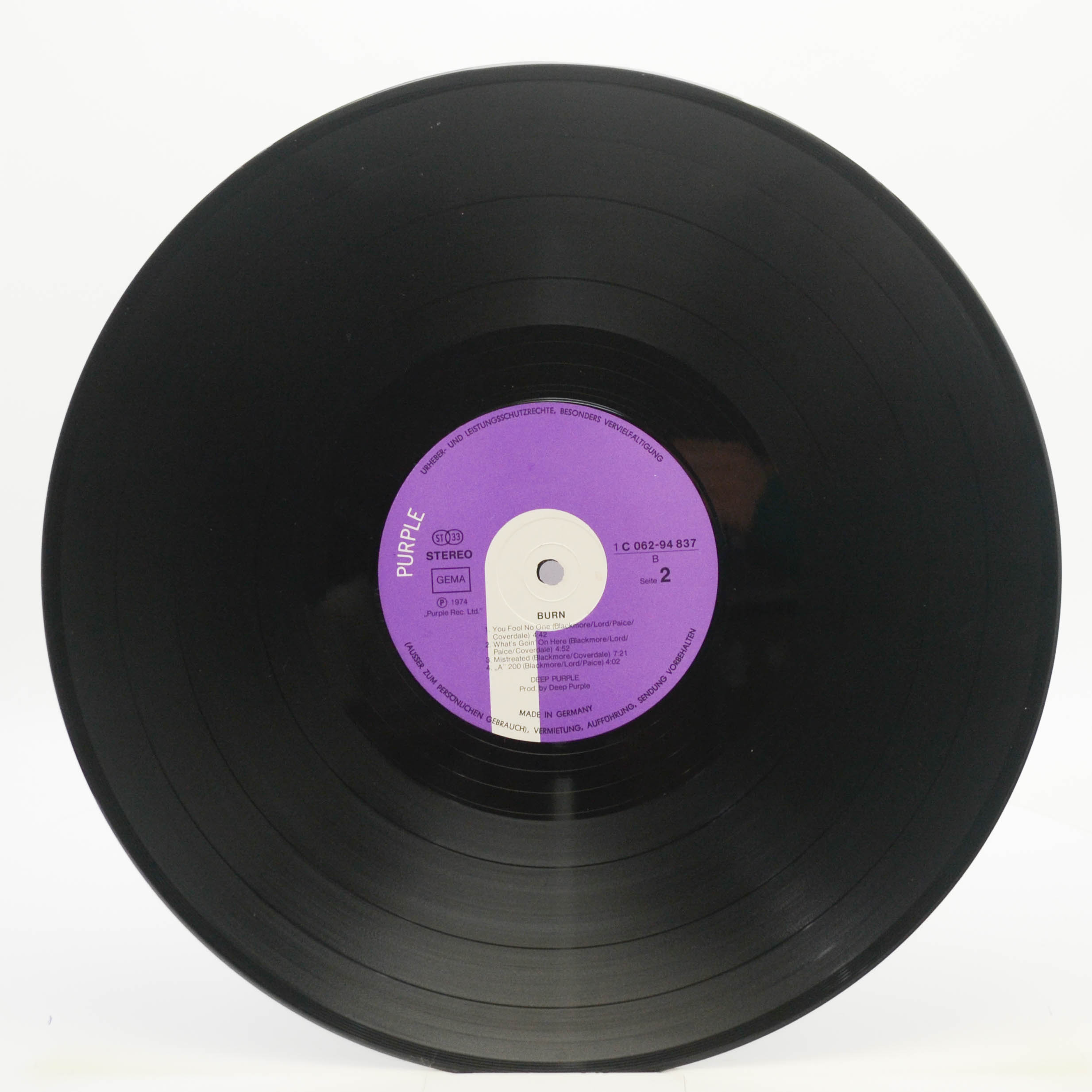 Виниловая пластинка Deep Purple — Burn, 1974