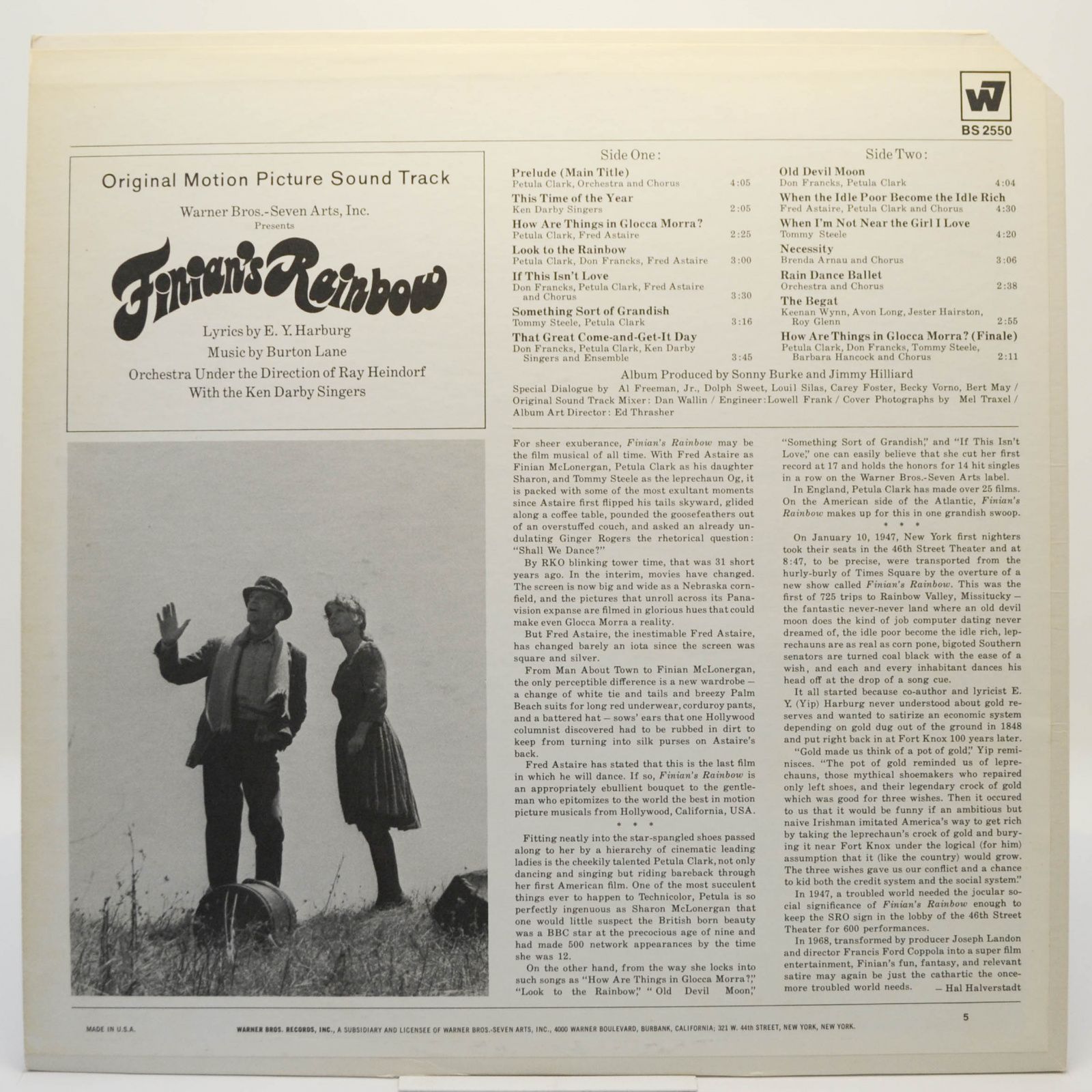 Fred Astaire, Petula Clark — Finian's Rainbow (Original Motion Picture Soundtrack) (USA), 1968