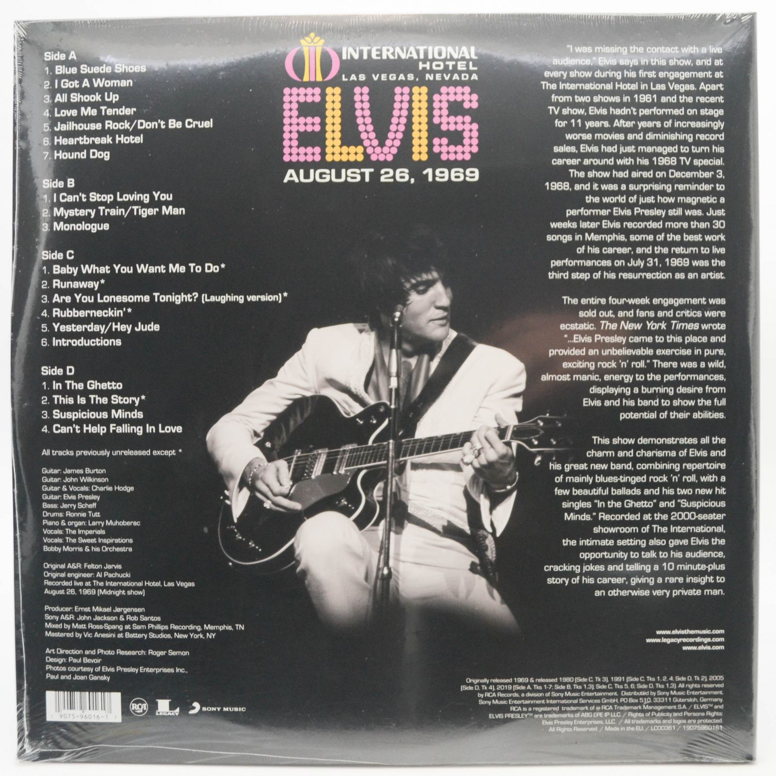Elvis — International Hotel Las Vegas, Nevada August 26, 1969 (2LP), 2019