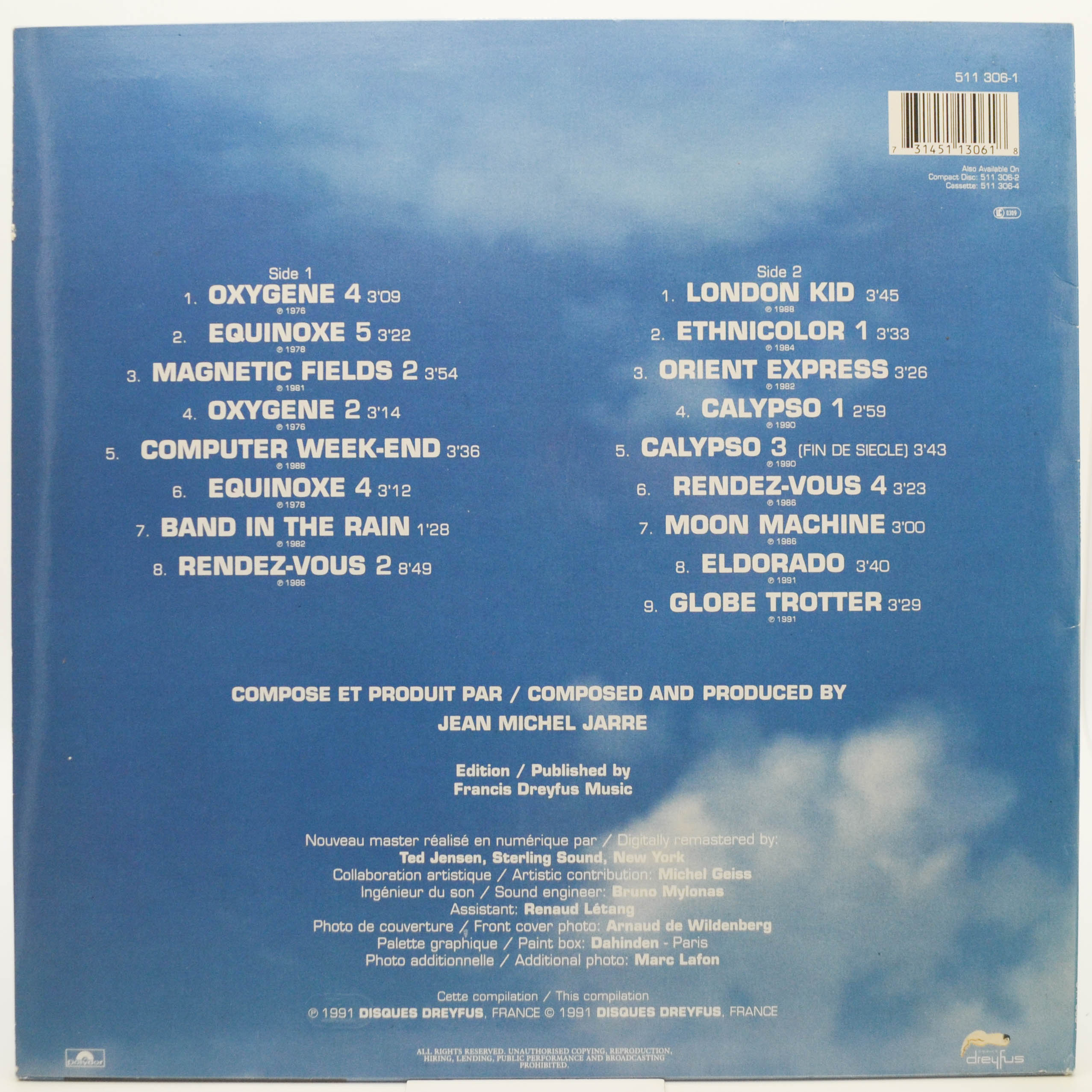 Jean Michel Jarre — Images (The Best Of Jean Michel Jarre), 1991