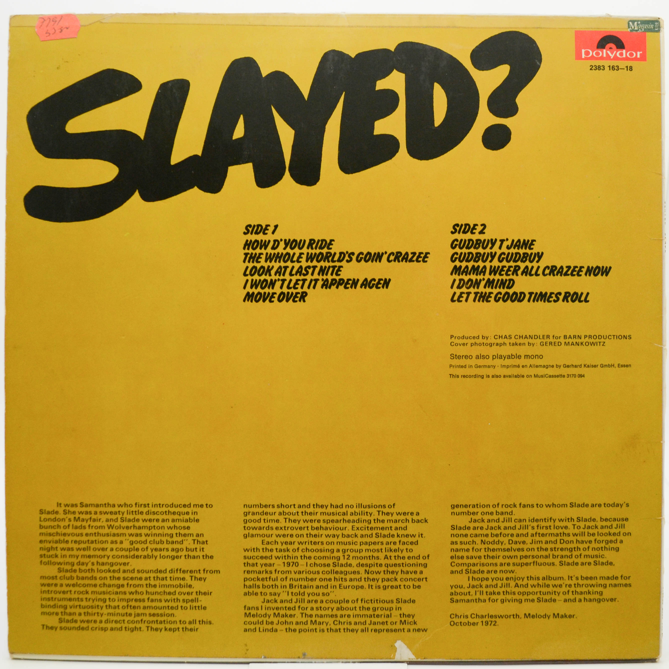Slade — Slayed?, 1972