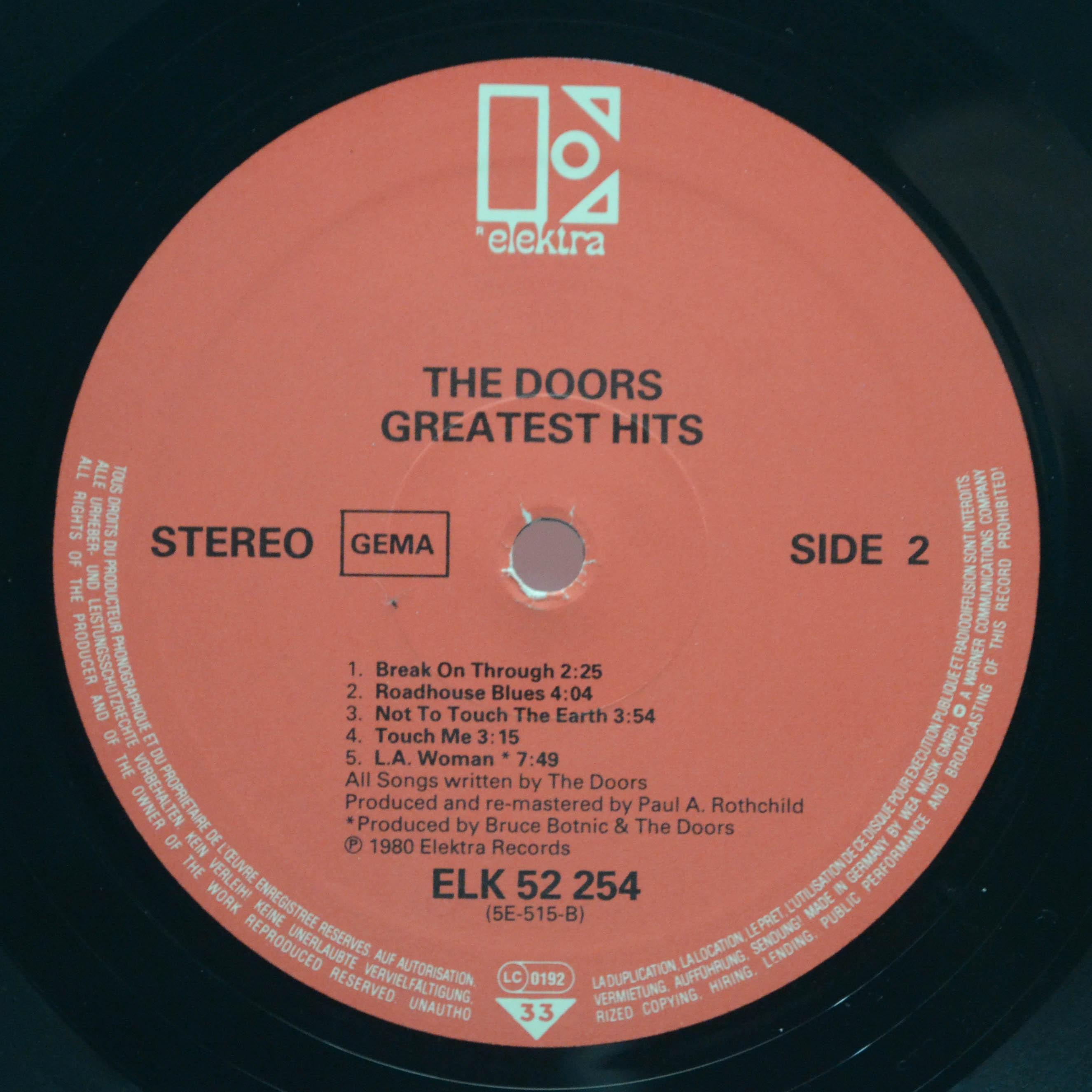 Doors — Greatest Hits, 1980