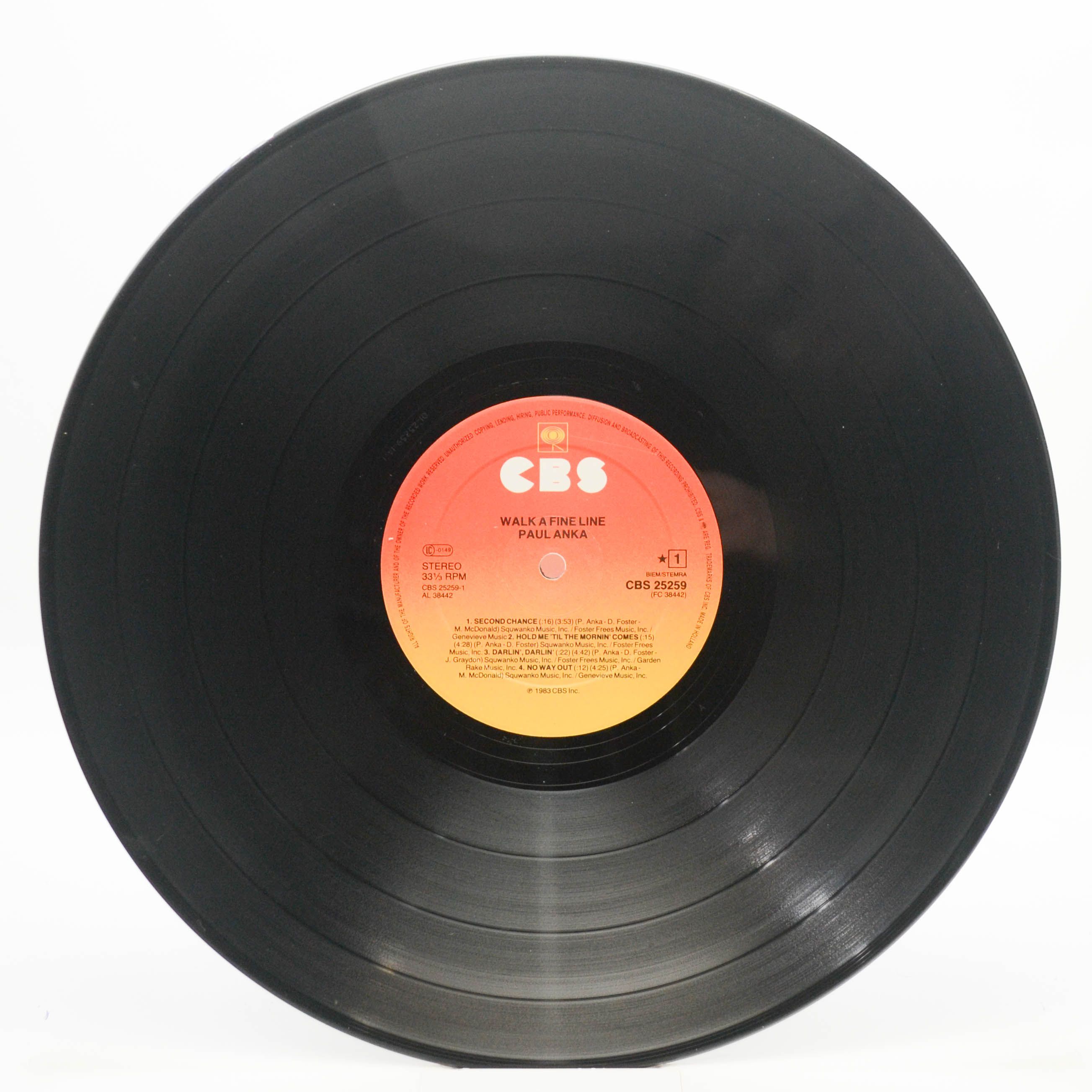 Paul Anka — Walk A Fine Line, 1983