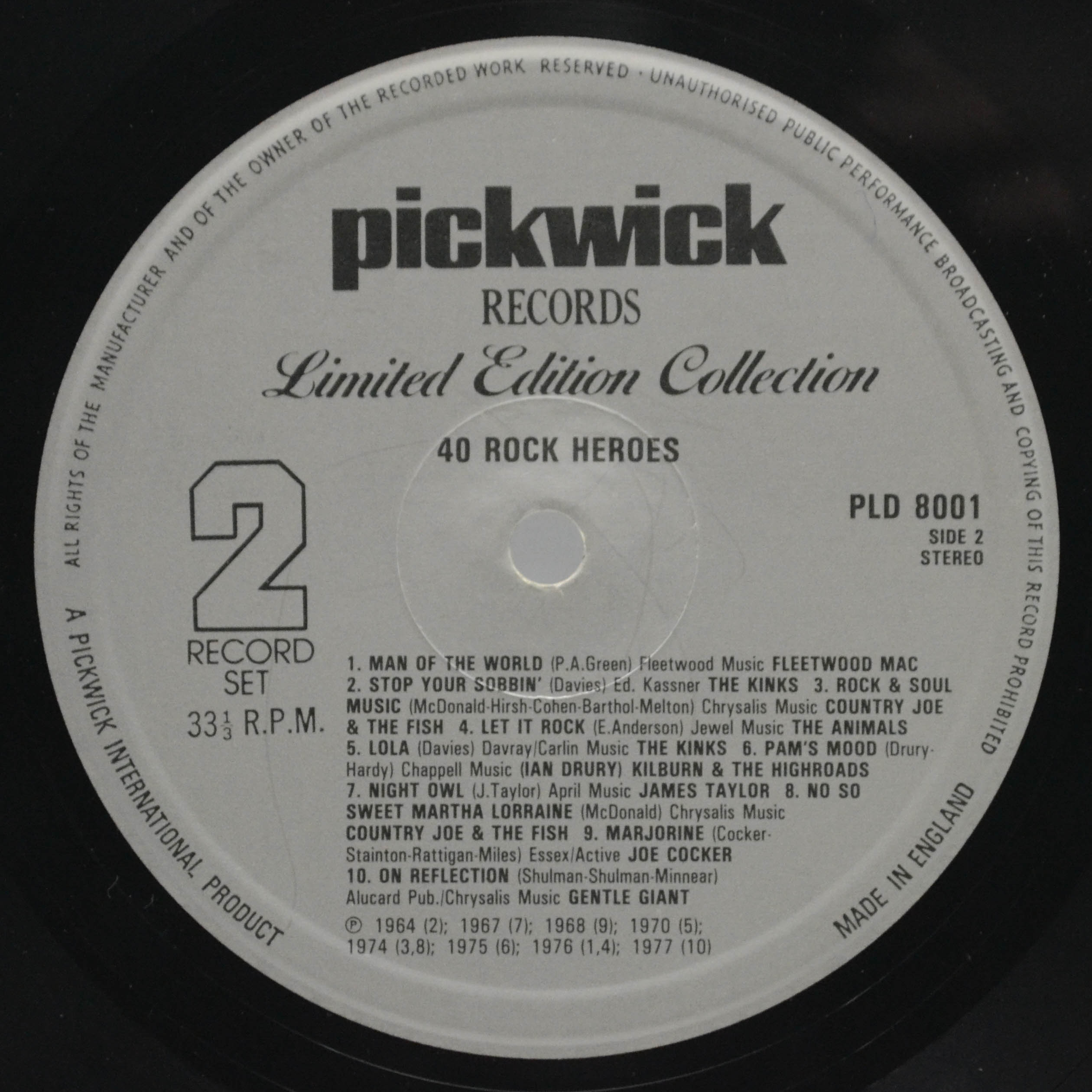 Various — Rock Heroes (2LP, UK), 1979