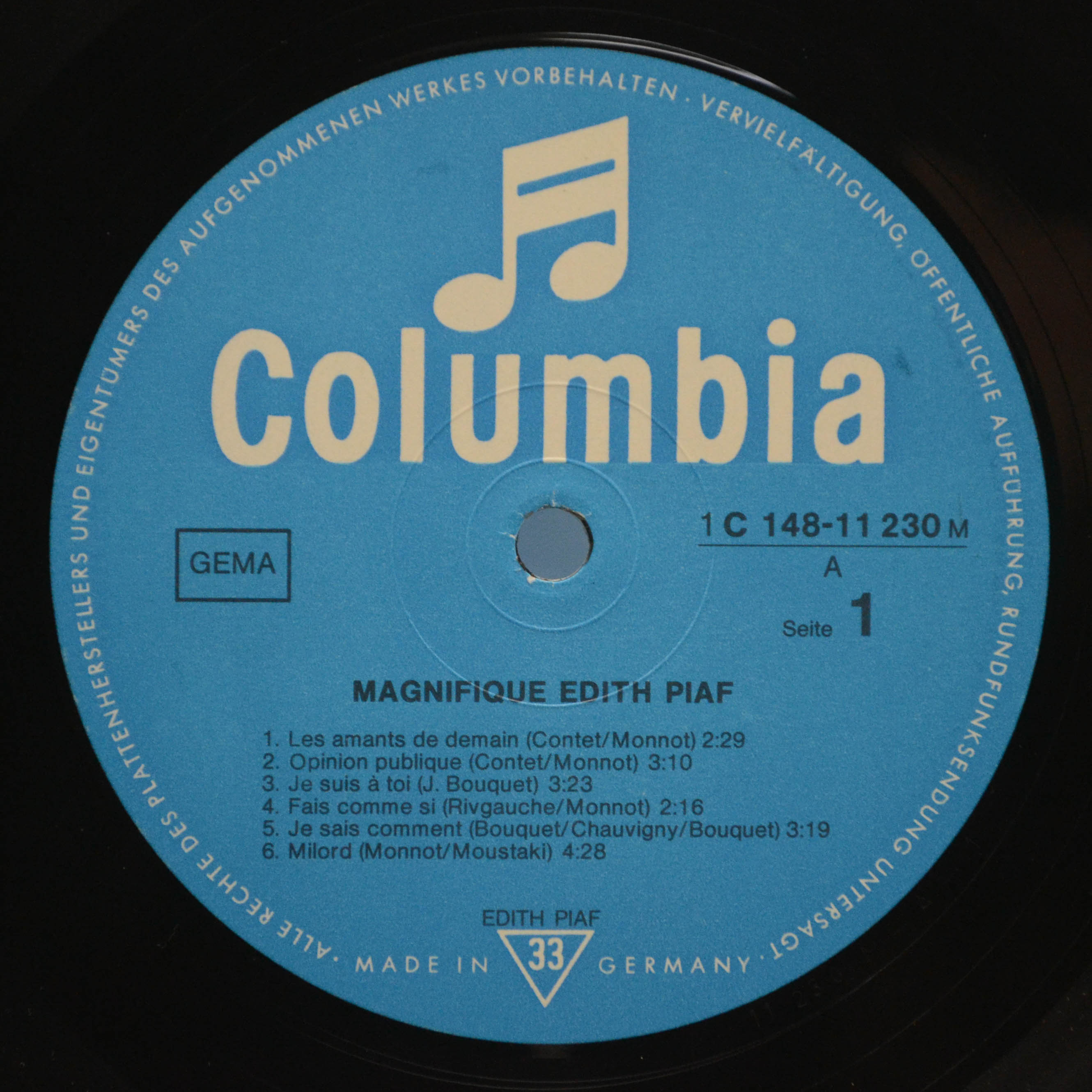 Edith Piaf — Magnifique Edith Piaf (2LP), 1973