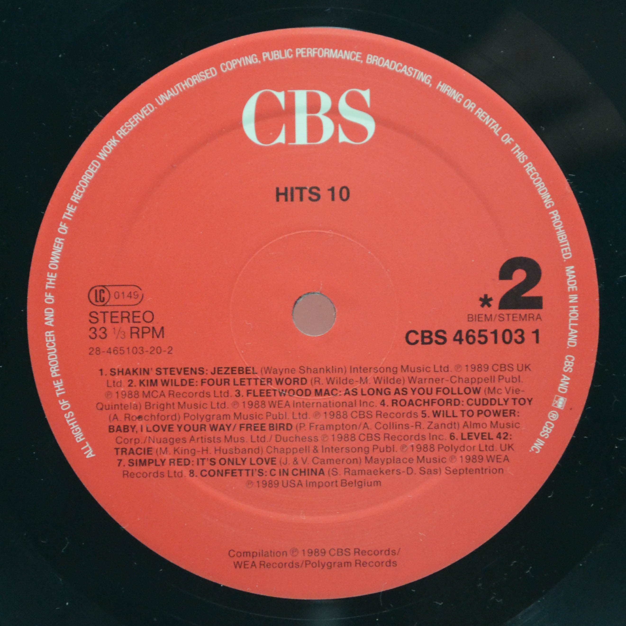 Various — Hits 10, 1989