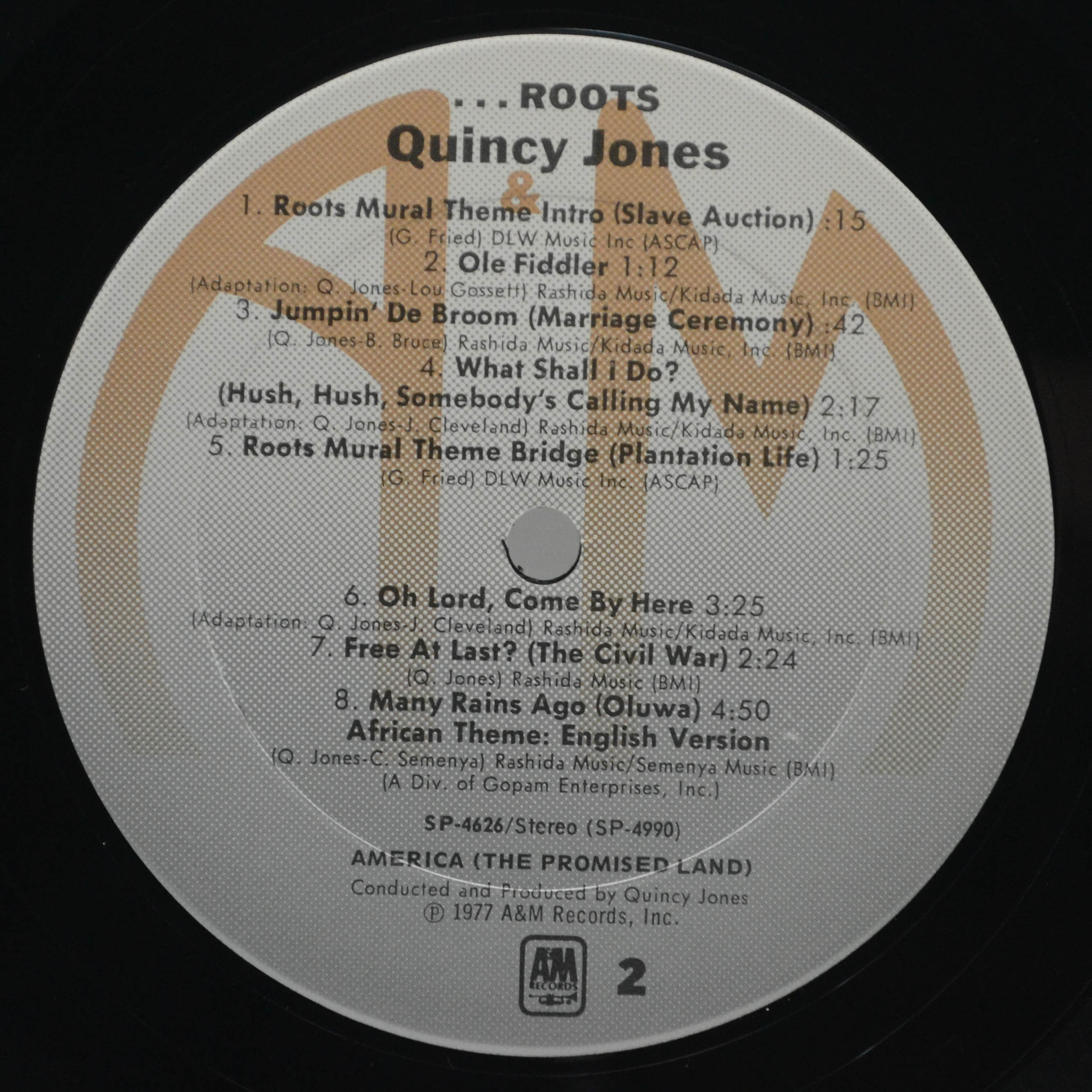 Виниловая пластинка Quincy Jones — Roots (The Saga Of An American Family) (1-st, USA, poster), 1977