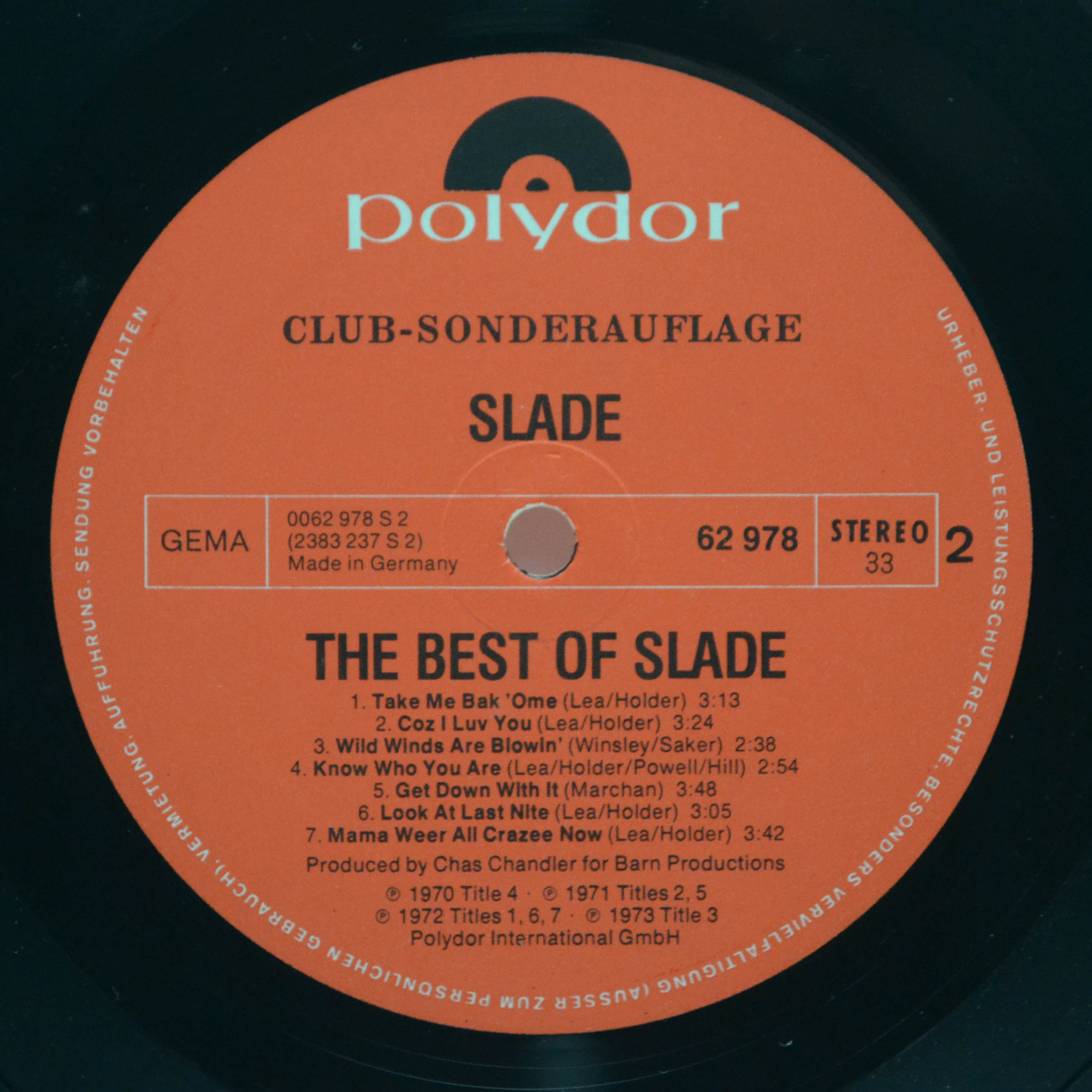 Виниловая пластинка Slade — The Best Of Slade, 1973
