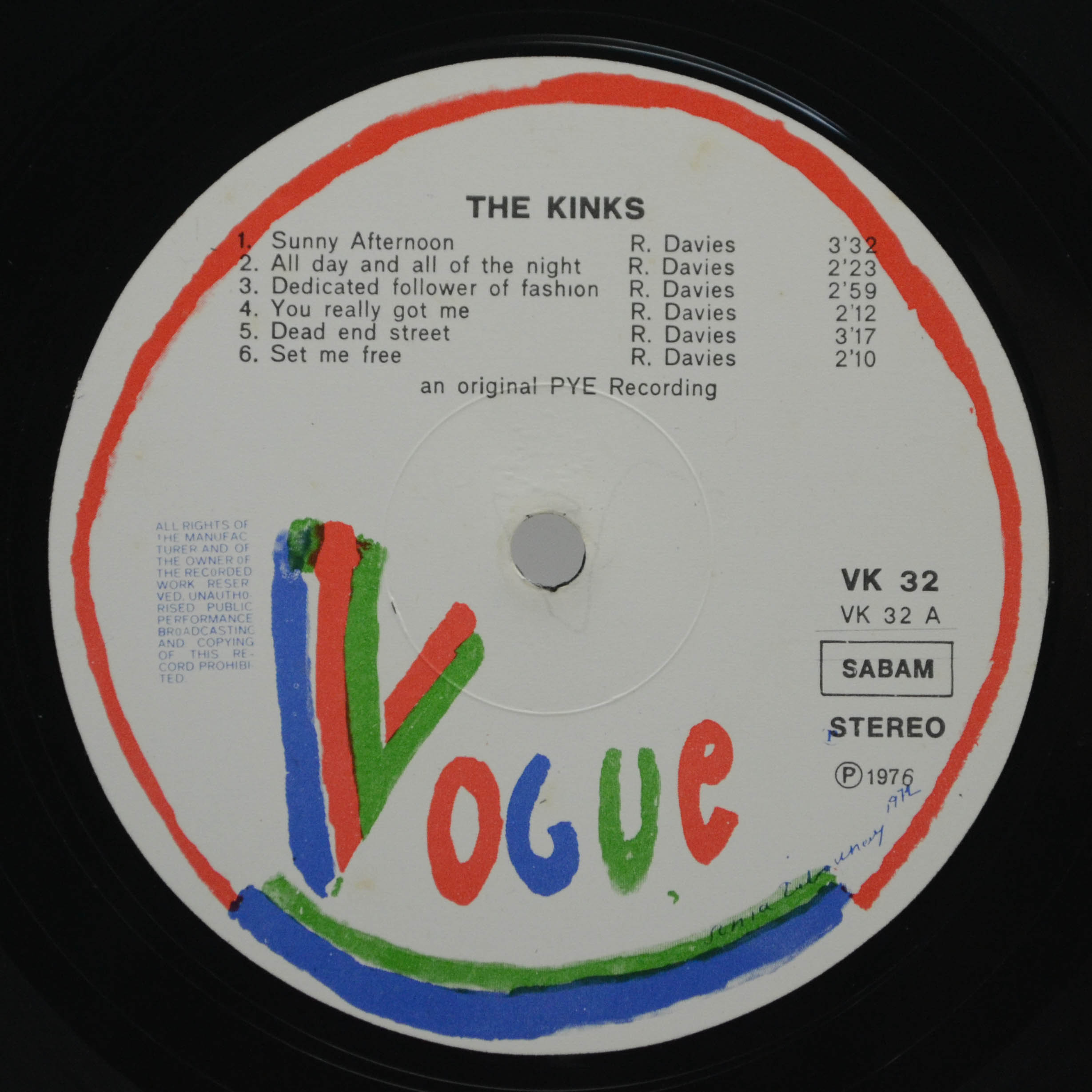 Виниловая пластинка Kinks — The Kinks, 1976
