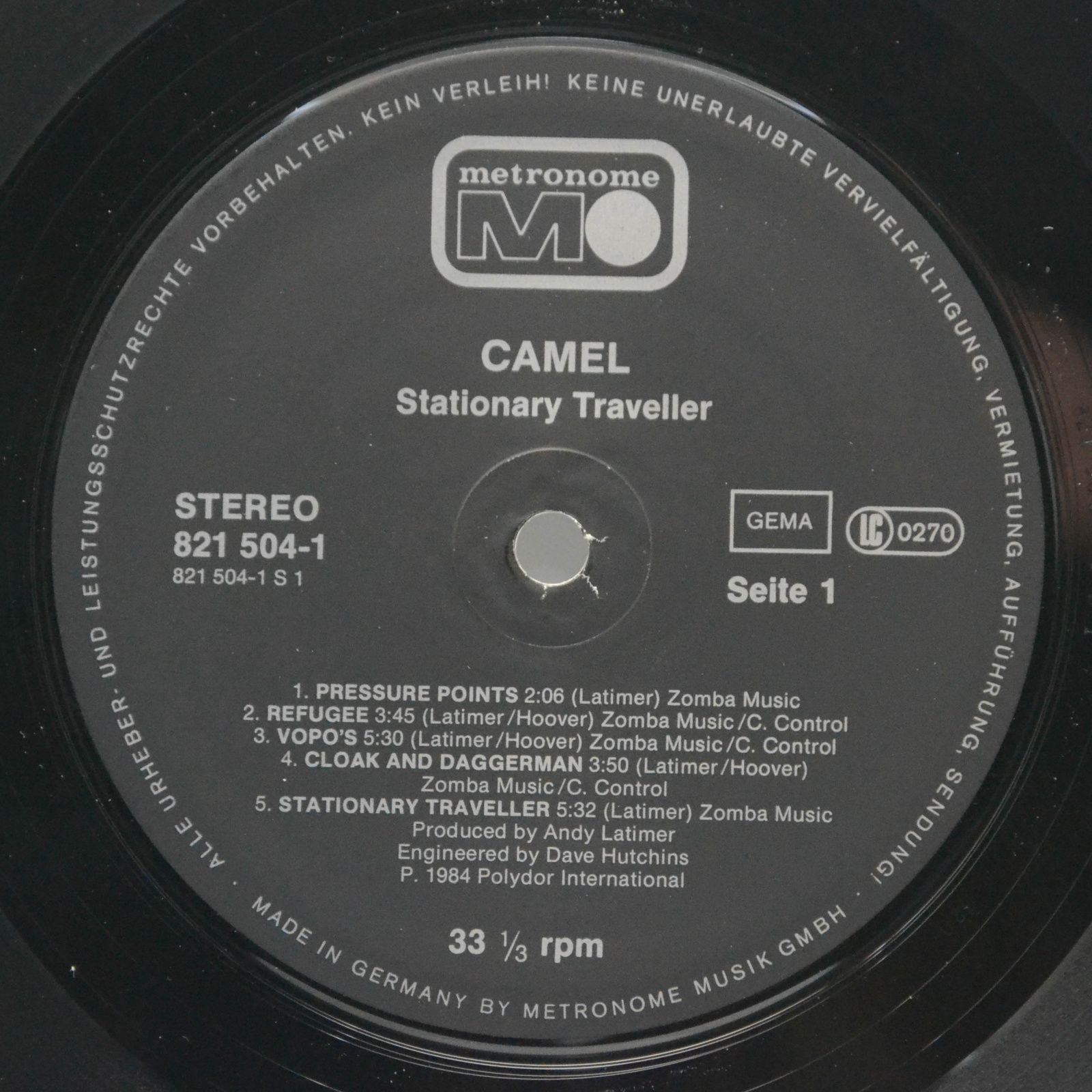 Camel — Stationary Traveller, 1984